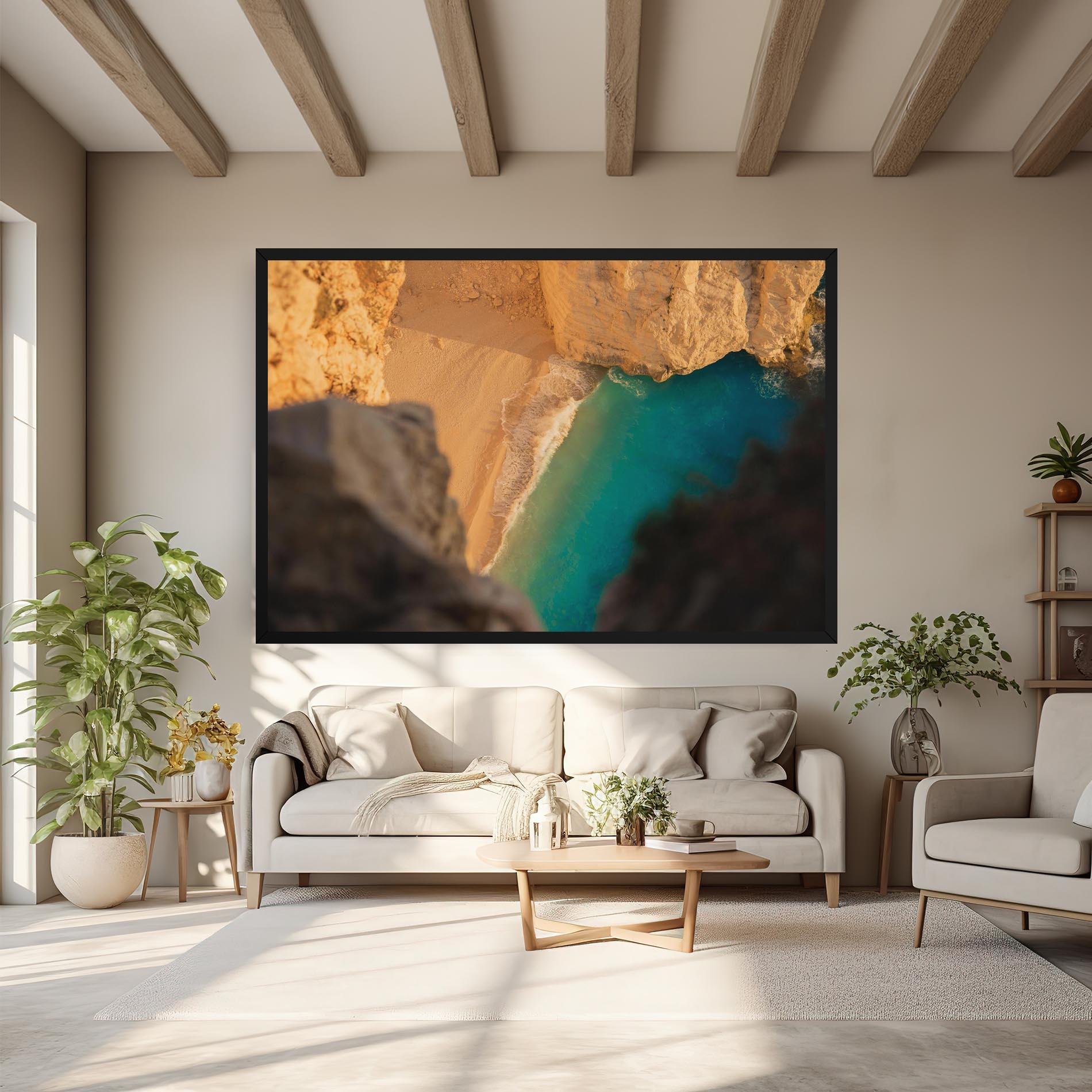 Vászonkép Blue Beach Water mockup 6