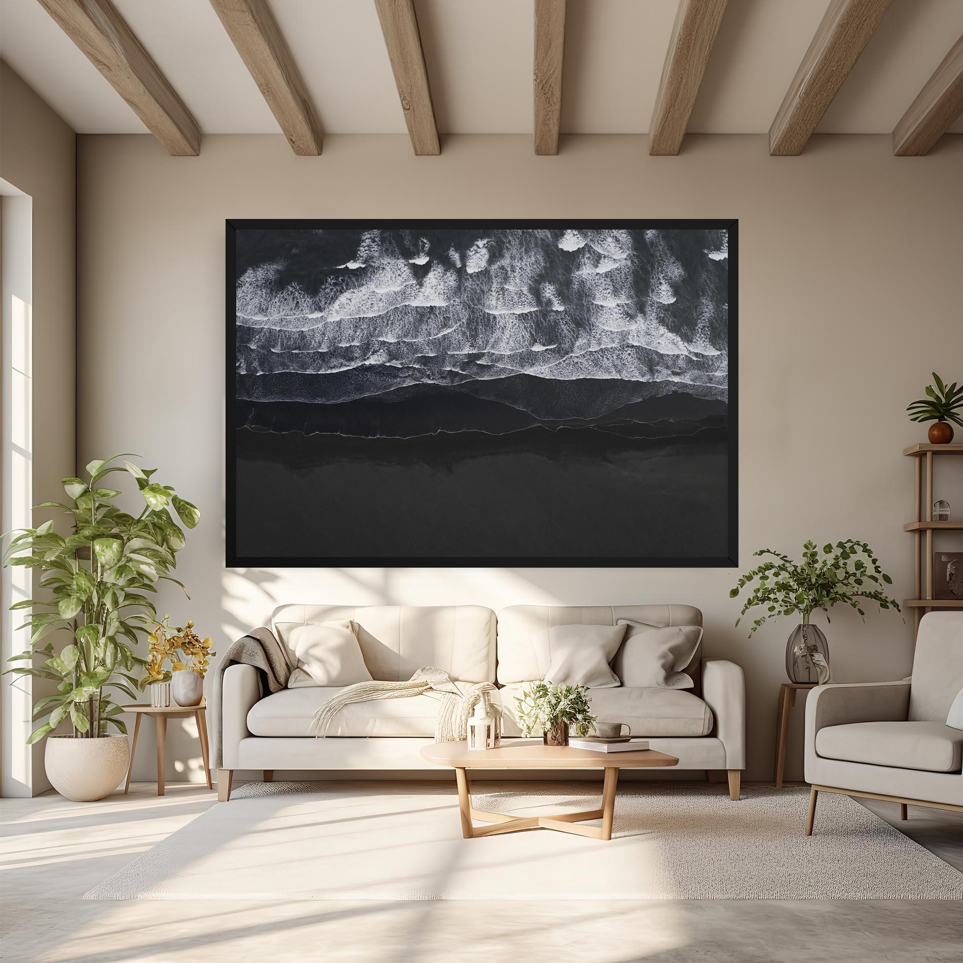 Vászonkép Grey Waves Beach mockup 6