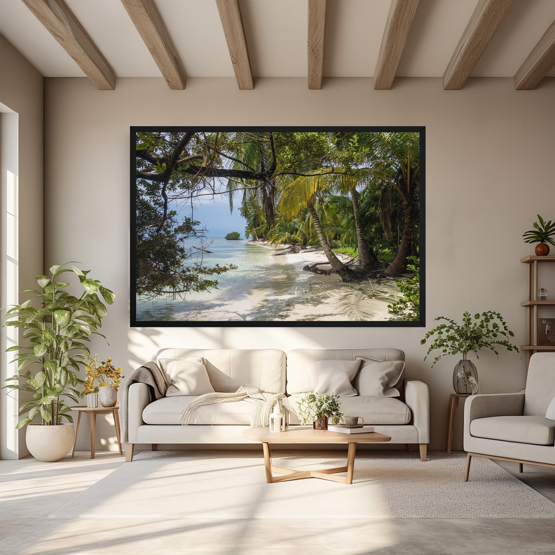 Vászonkép Island Beach mockup 6