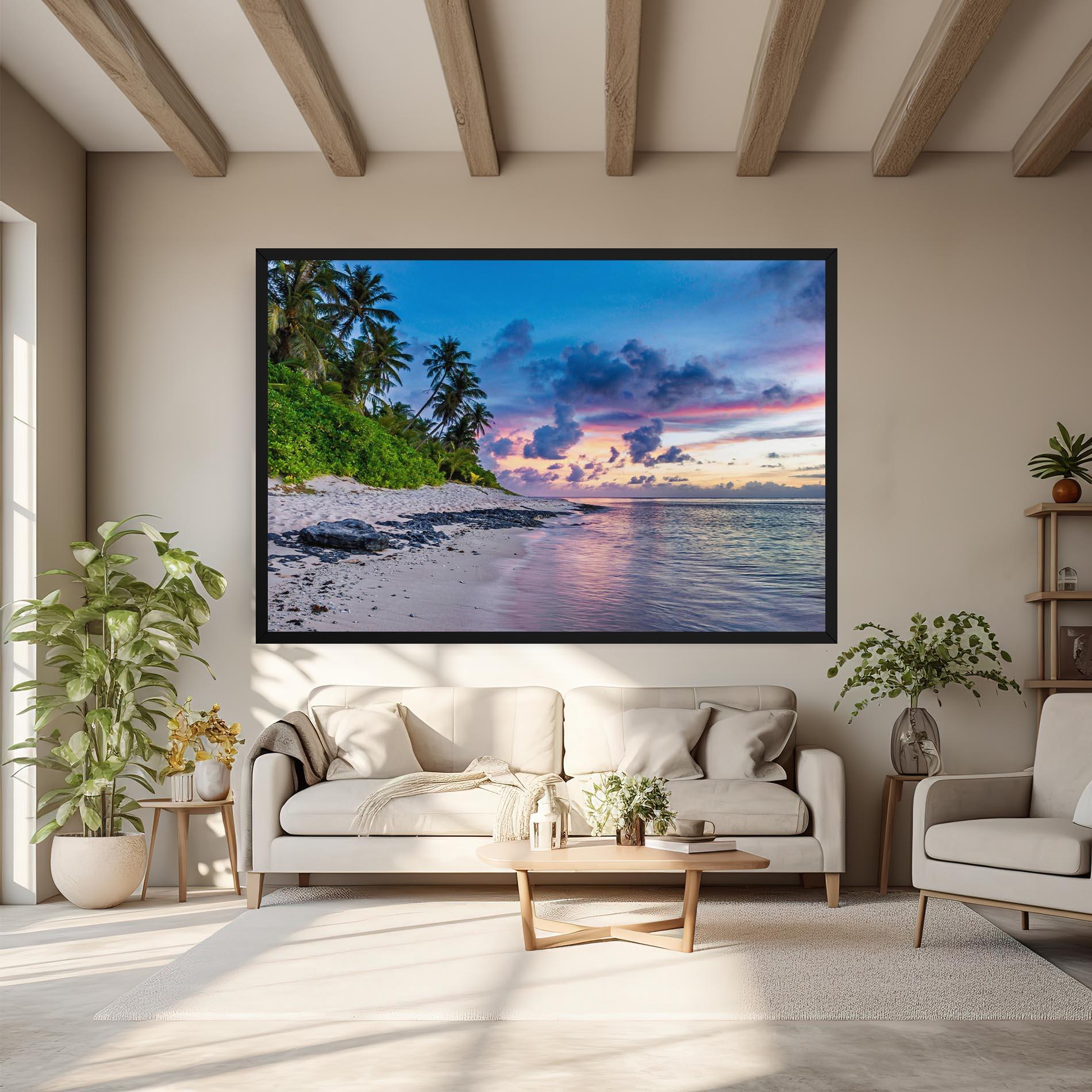 Vászonkép Purple Blue Beach mockup 6