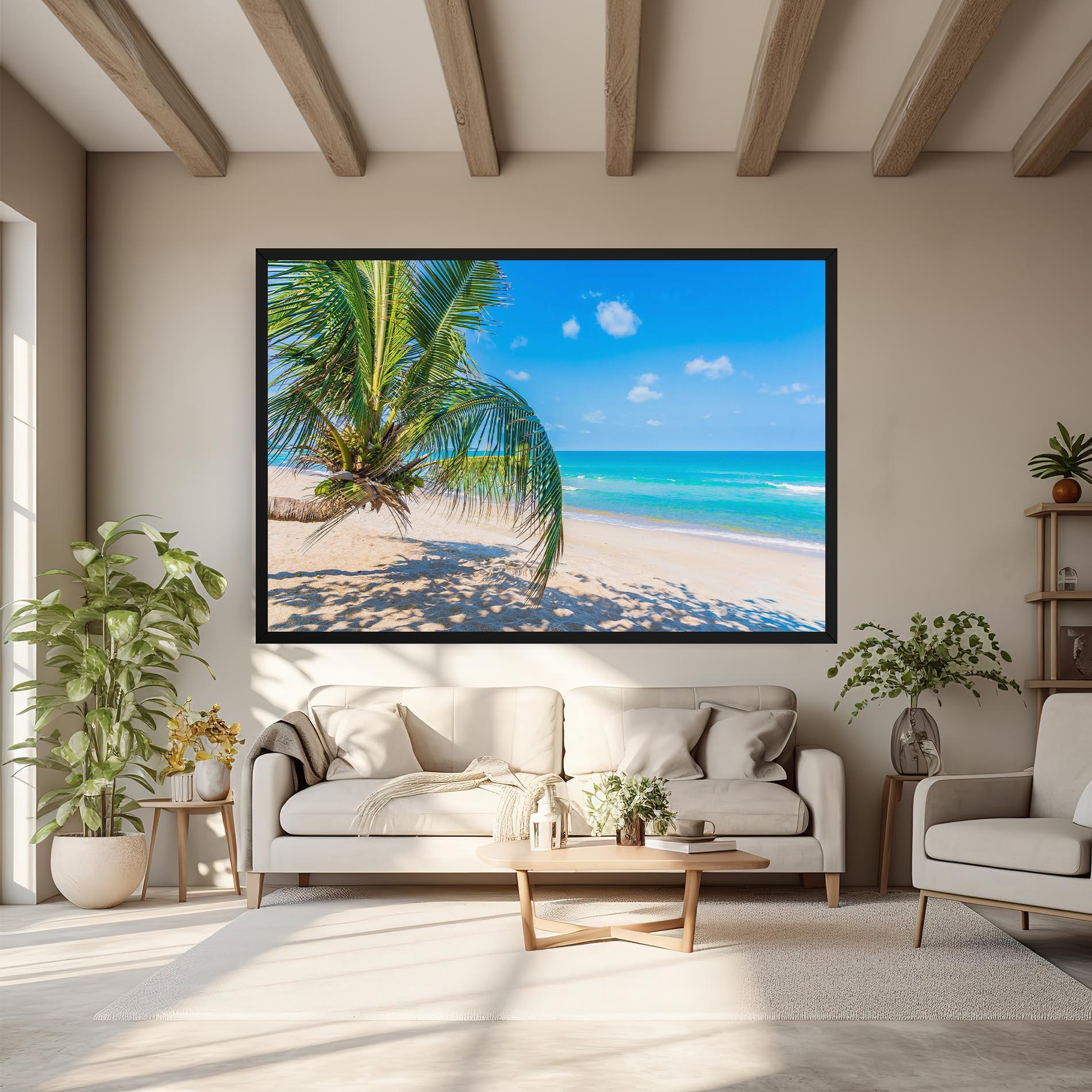 Vászonkép Tropical Beach View mockup 6