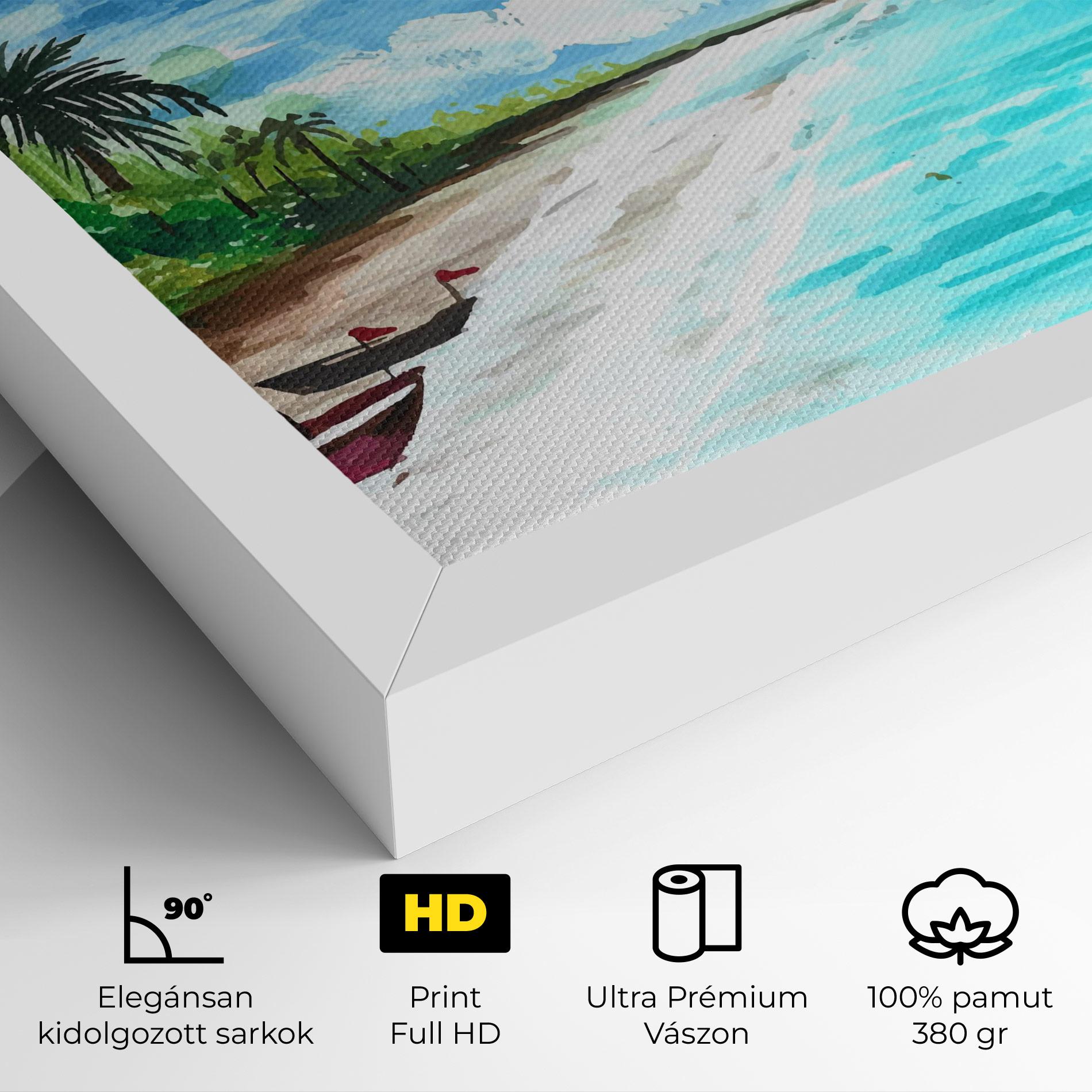 Vászonkép Beach Painting Art mockup 4