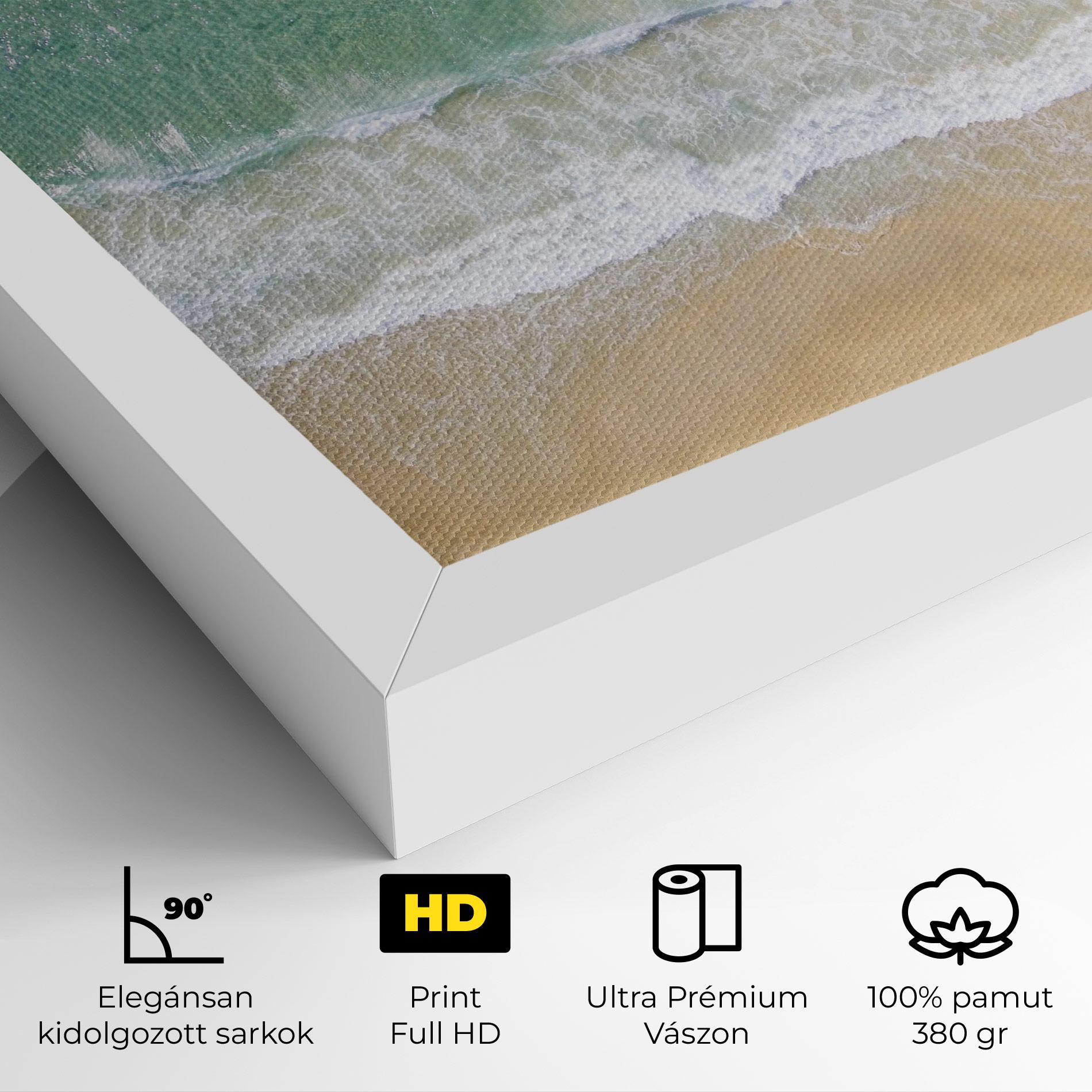 Vászonkép Blue Waves Beach mockup 4