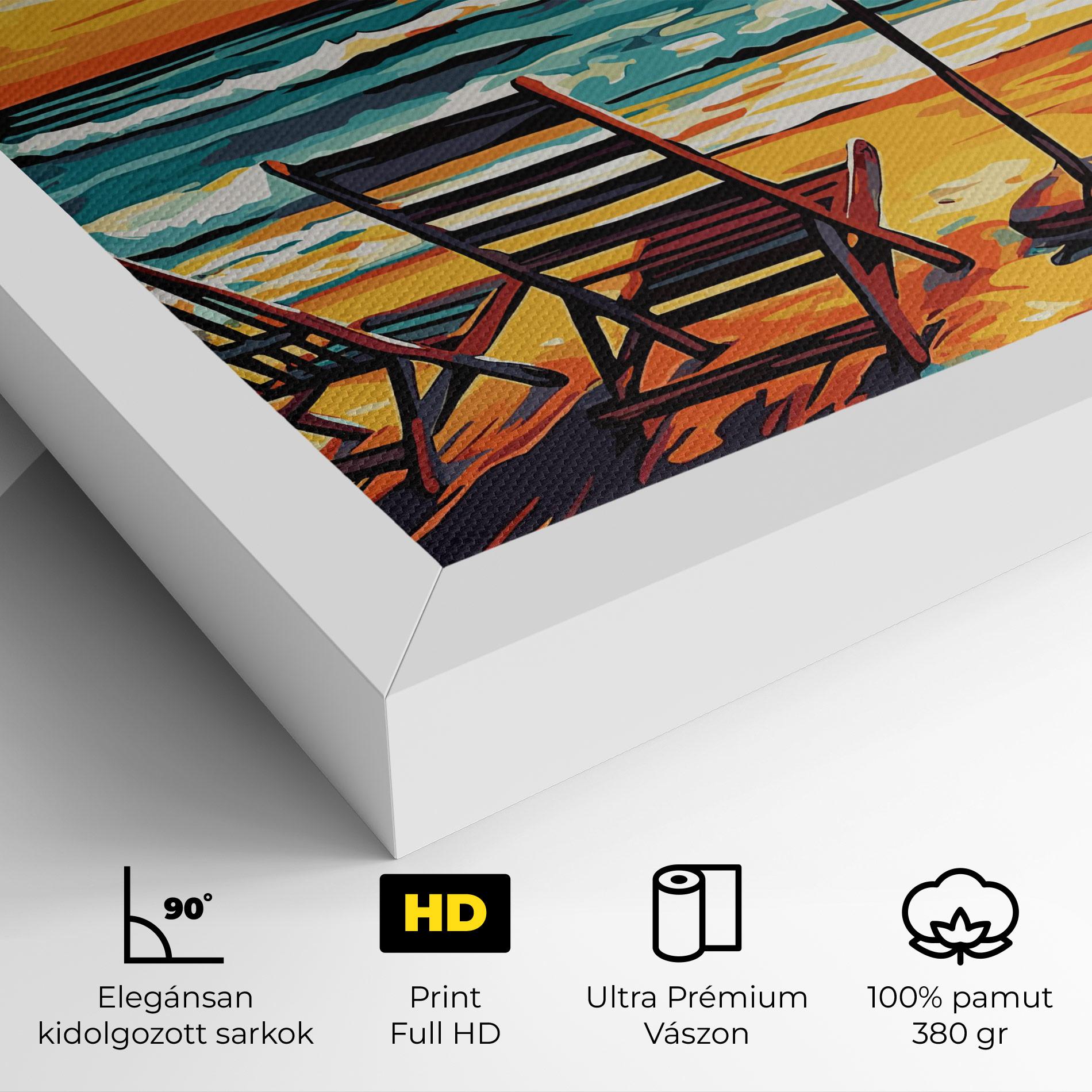 Vászonkép Chair Sunset View mockup 4