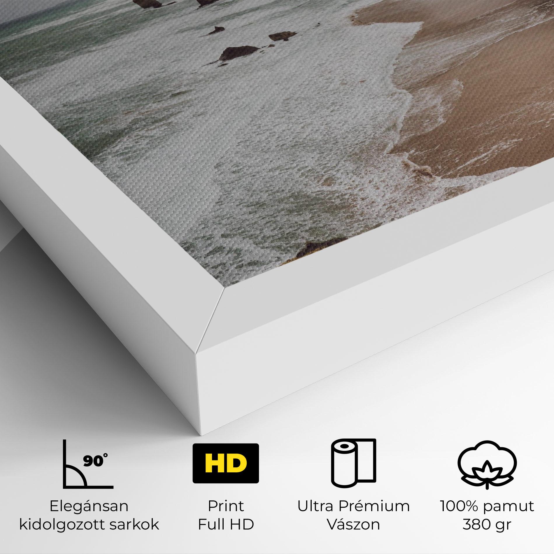 Vászonkép Grey Clouds Beach mockup 4