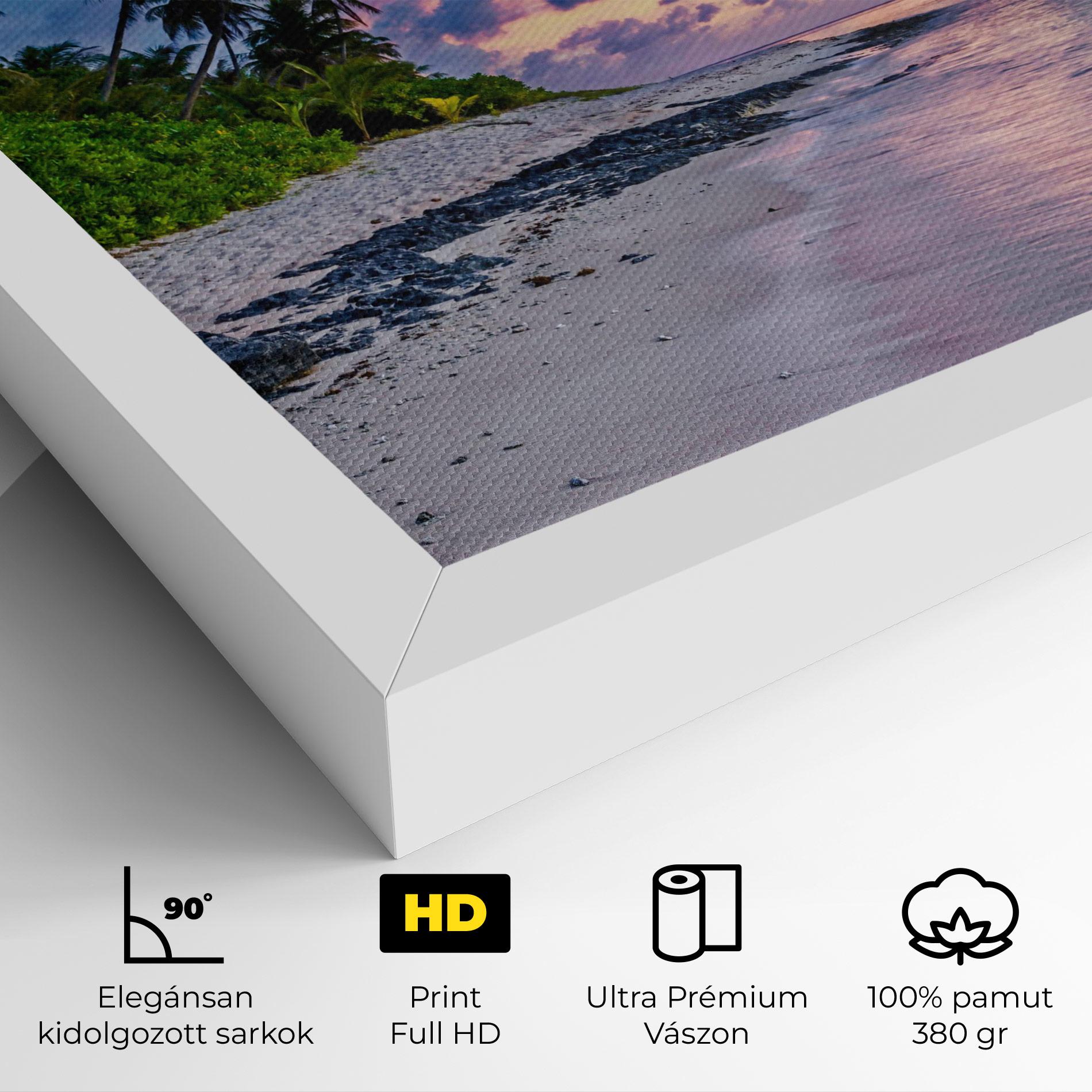 Vászonkép Purple Blue Beach mockup 4