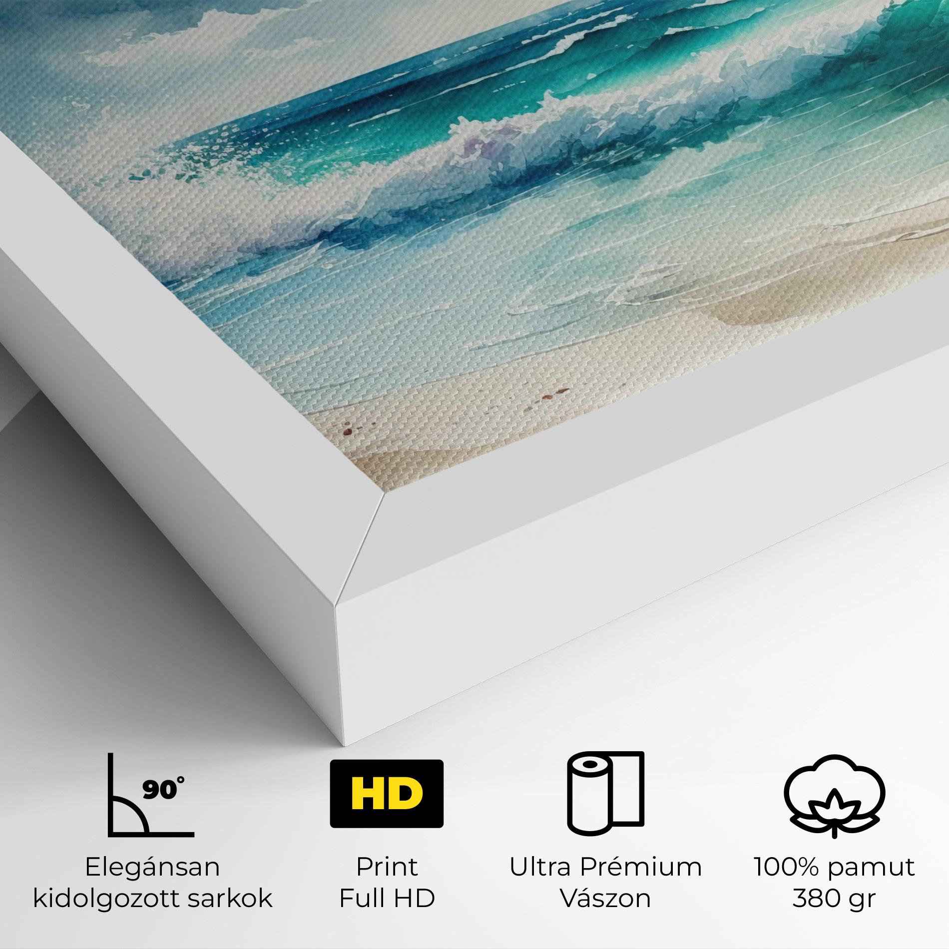 Vászonkép Watercolor Sea Beach mockup 4