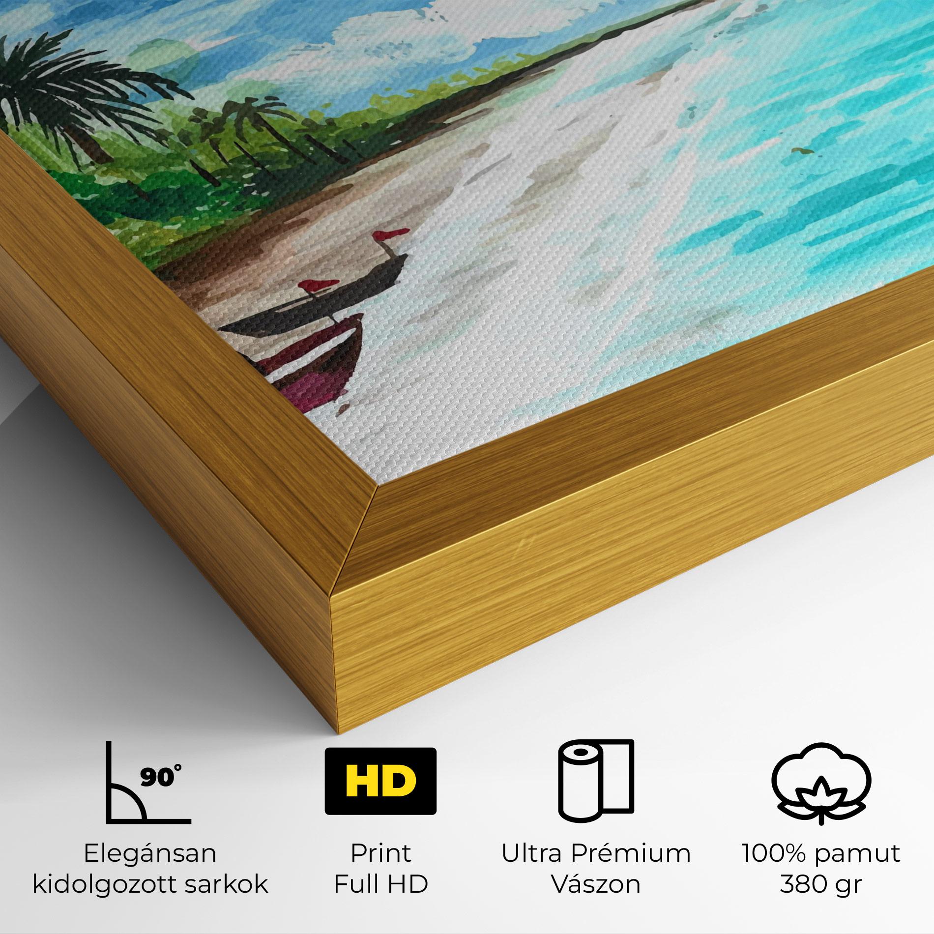 Vászonkép Beach Painting Art mockup 4