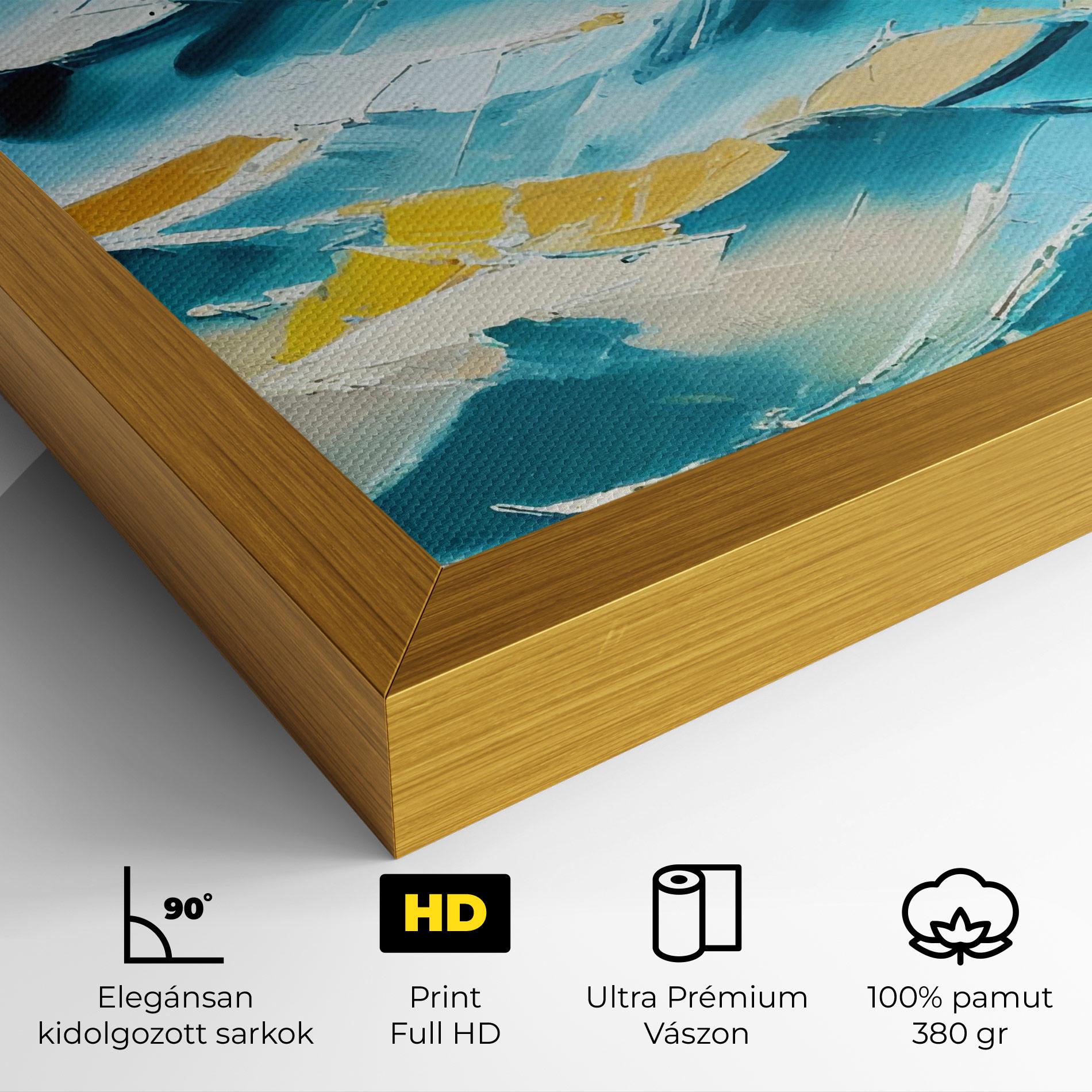 Vászonkép Blue Ocean Painting mockup 4