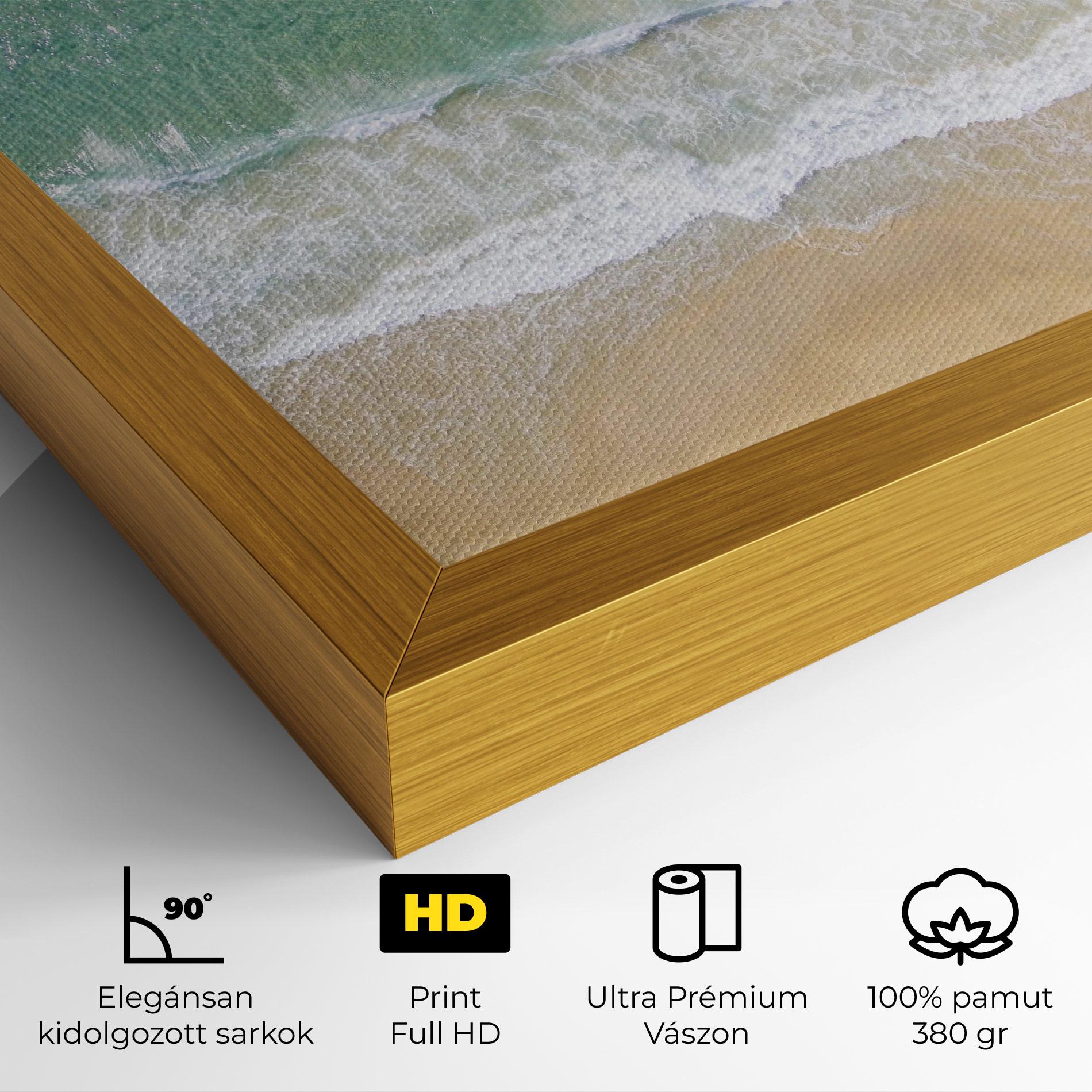 Vászonkép Blue Waves Beach mockup 4