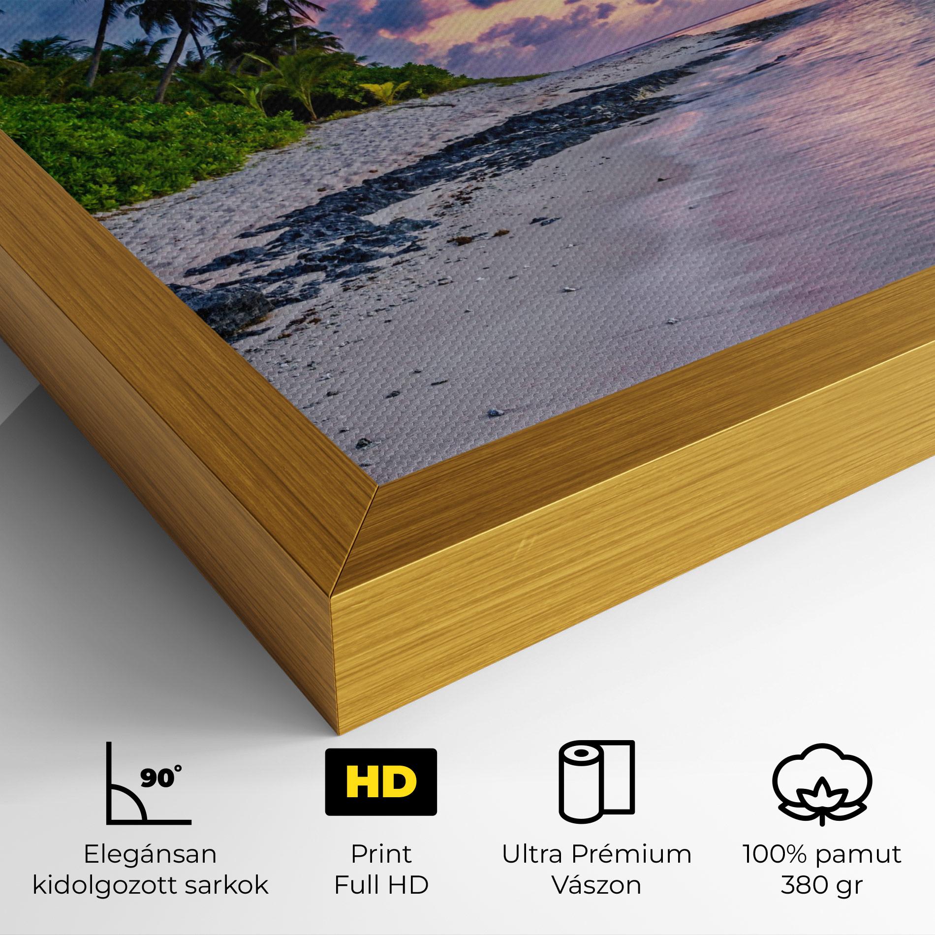 Vászonkép Purple Blue Beach mockup 4