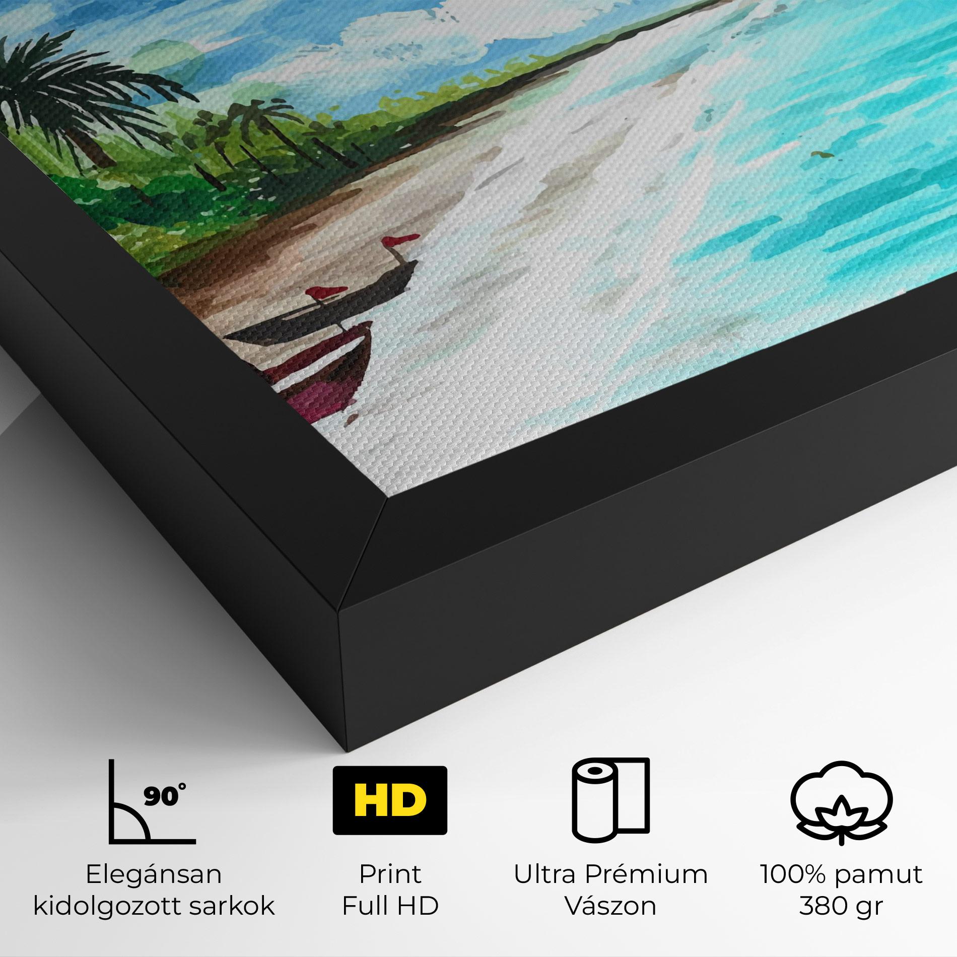 Vászonkép Beach Painting Art mockup 4