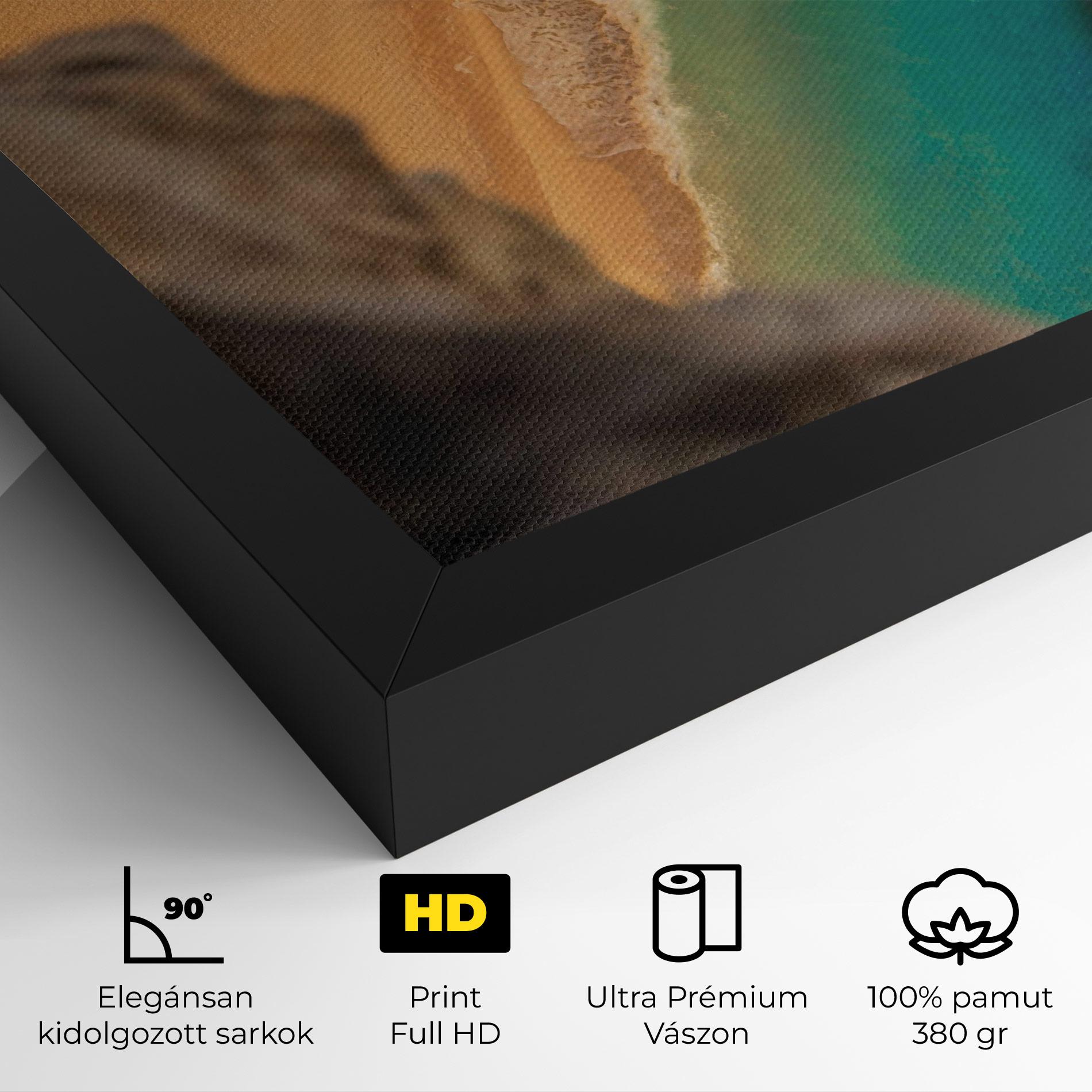 Vászonkép Blue Beach Water mockup 4