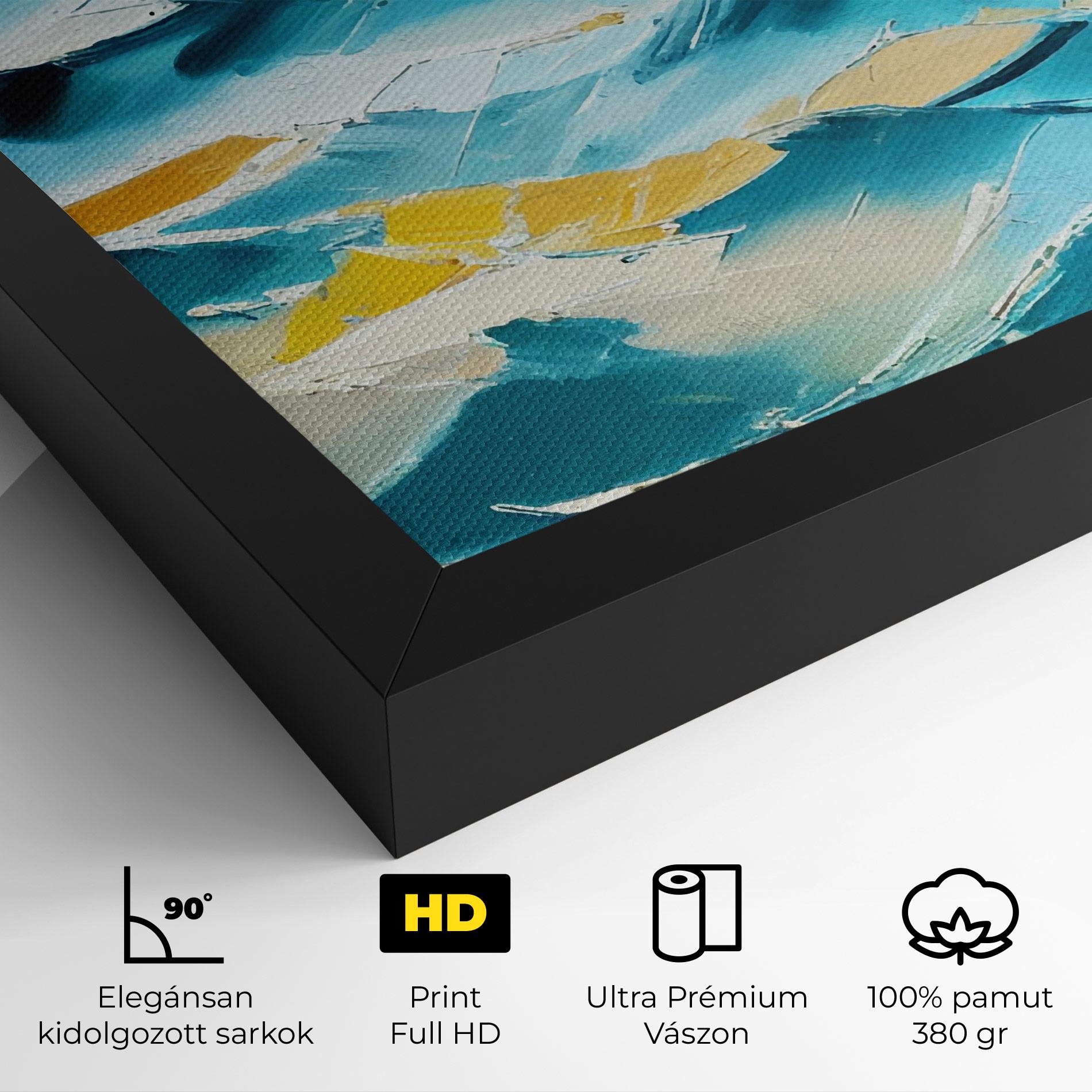 Vászonkép Blue Ocean Painting mockup 4