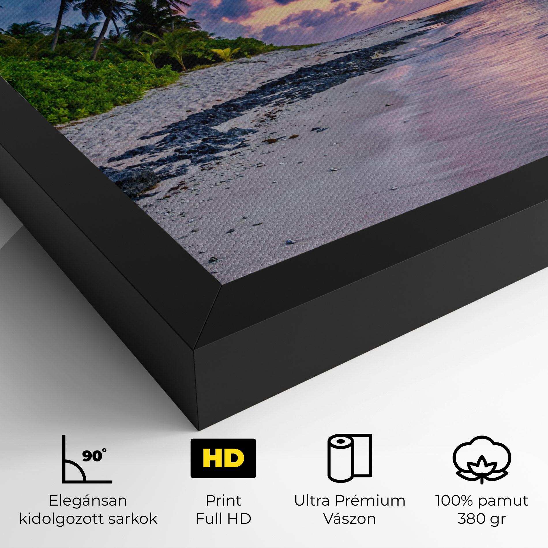 Vászonkép Purple Blue Beach mockup 4