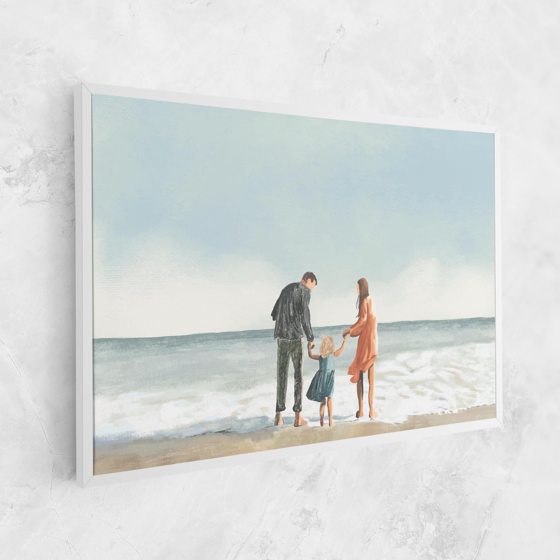 Vászonkép Beach Family mockup 1