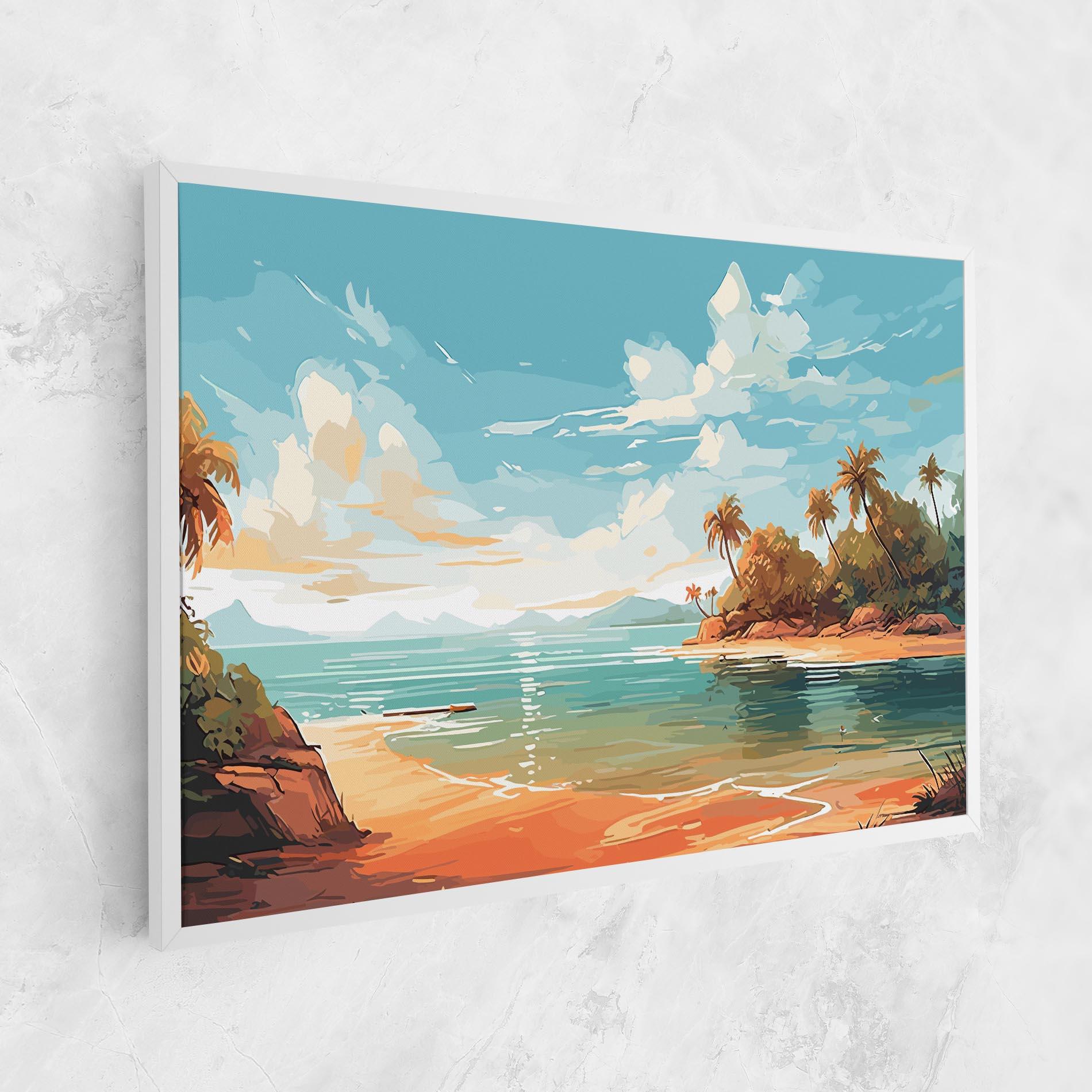 Vászonkép Blue Sky Beach mockup 1
