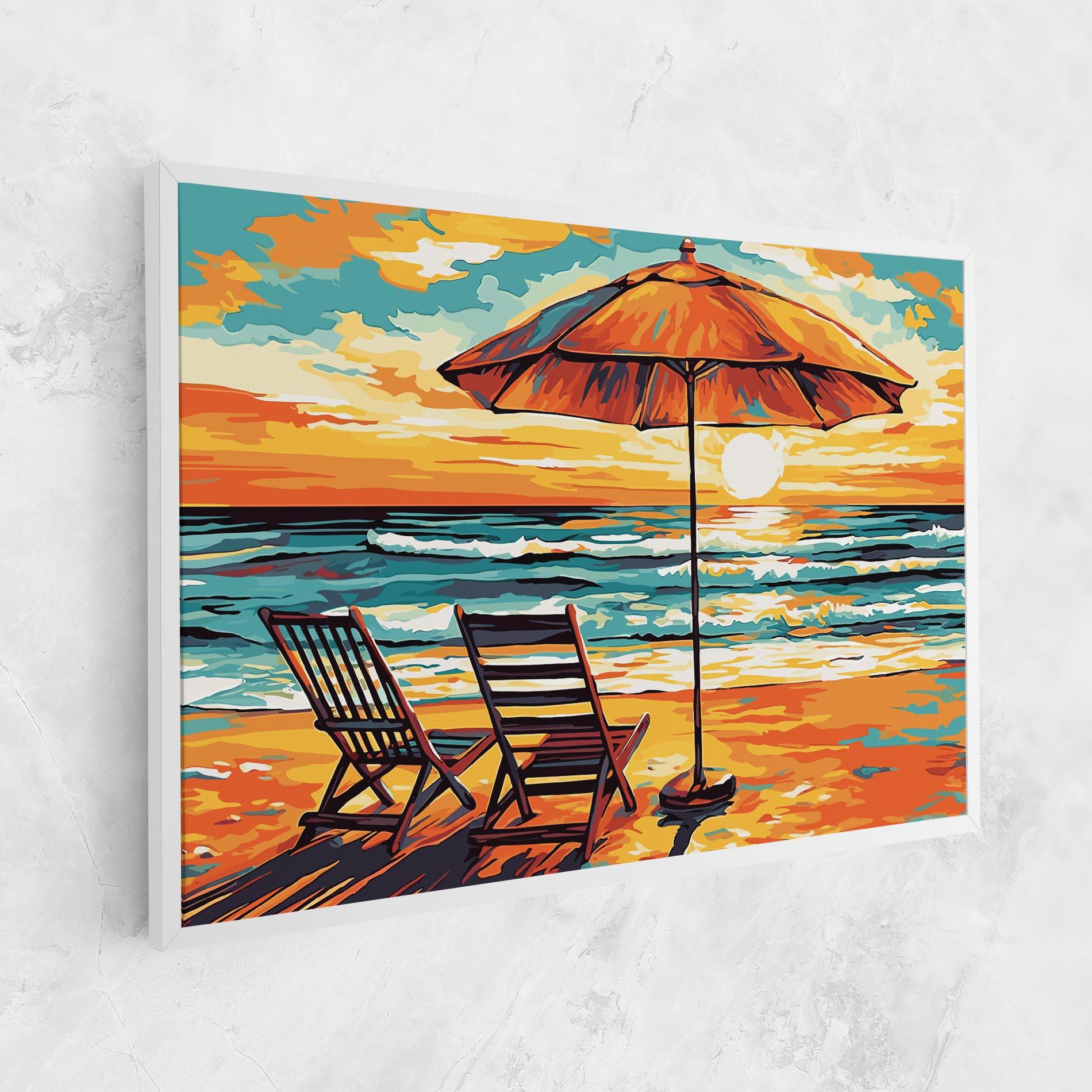 Vászonkép Chair Sunset View mockup 1