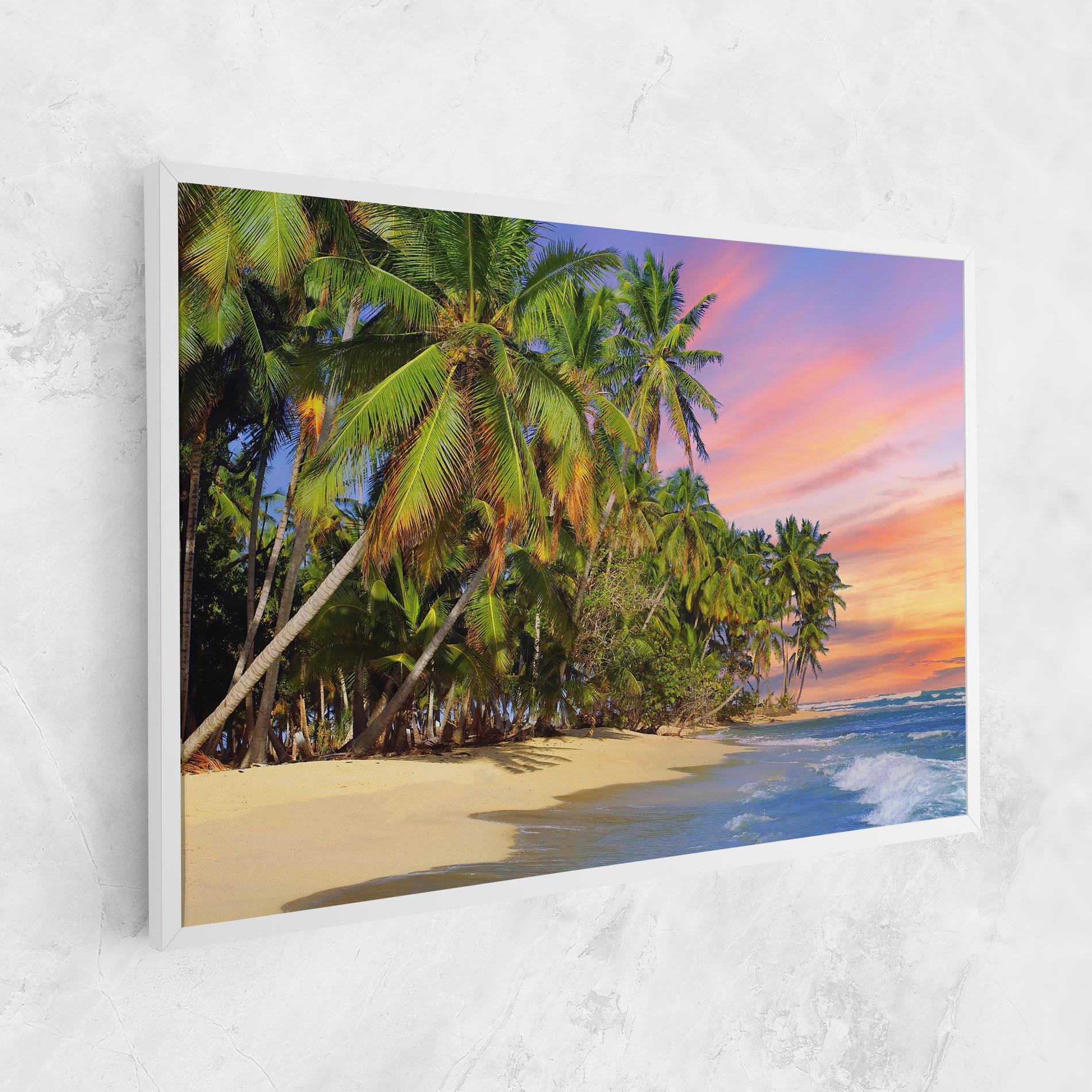 Vászonkép Coconut Tree Sunset mockup 1