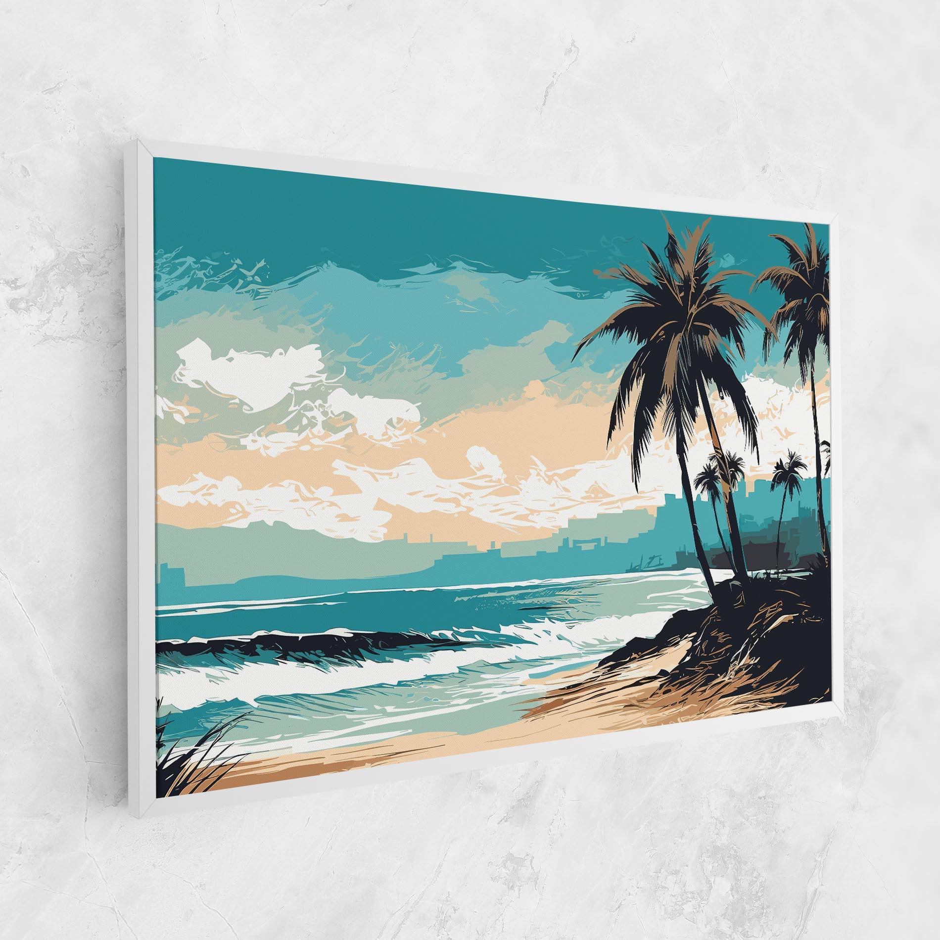 Vászonkép Cream Blue Beach mockup 1