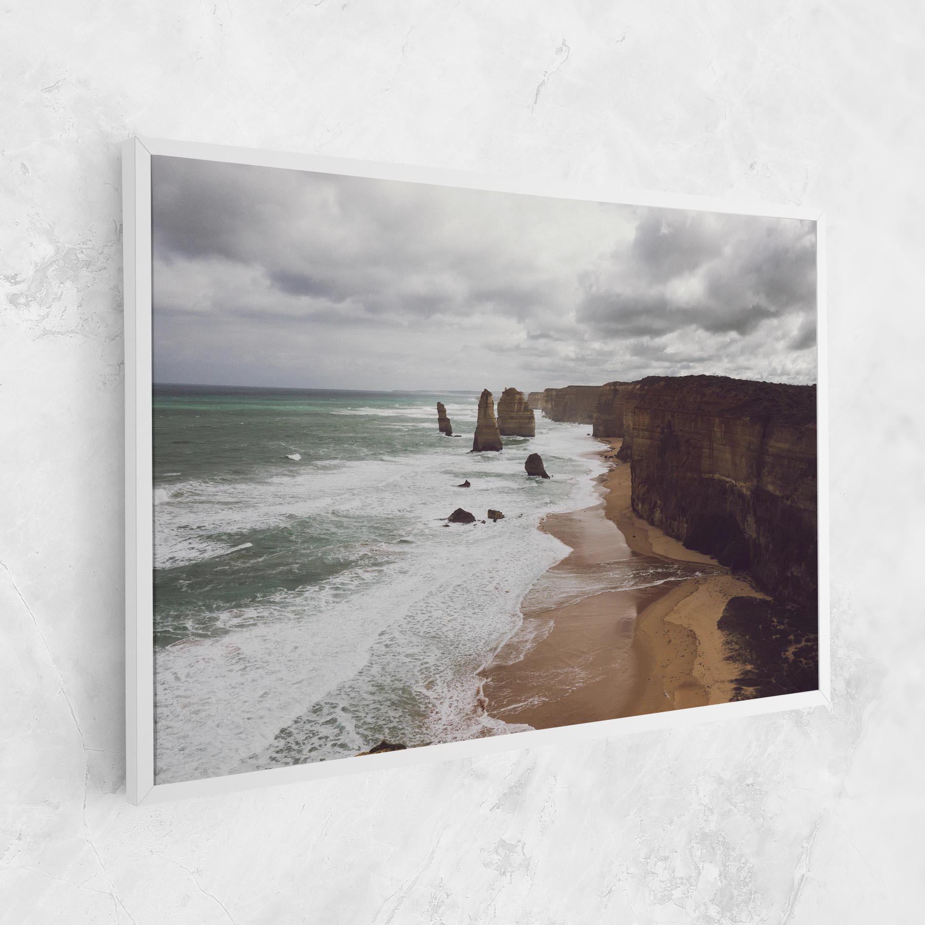 Vászonkép Grey Clouds Beach mockup 1