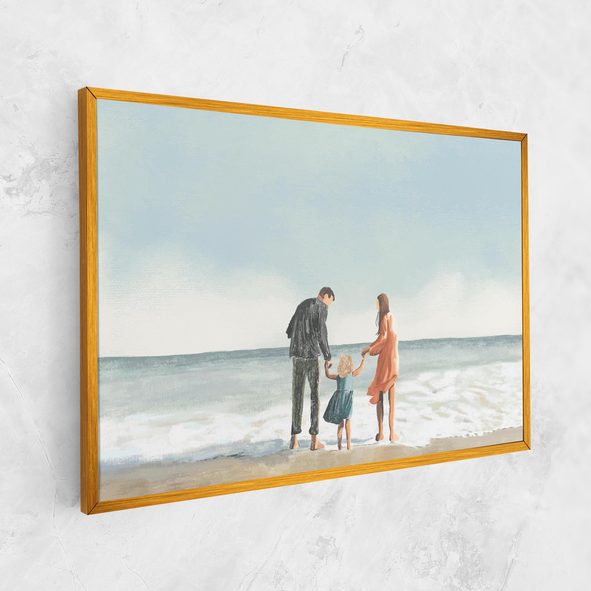 Vászonkép Beach Family mockup 1