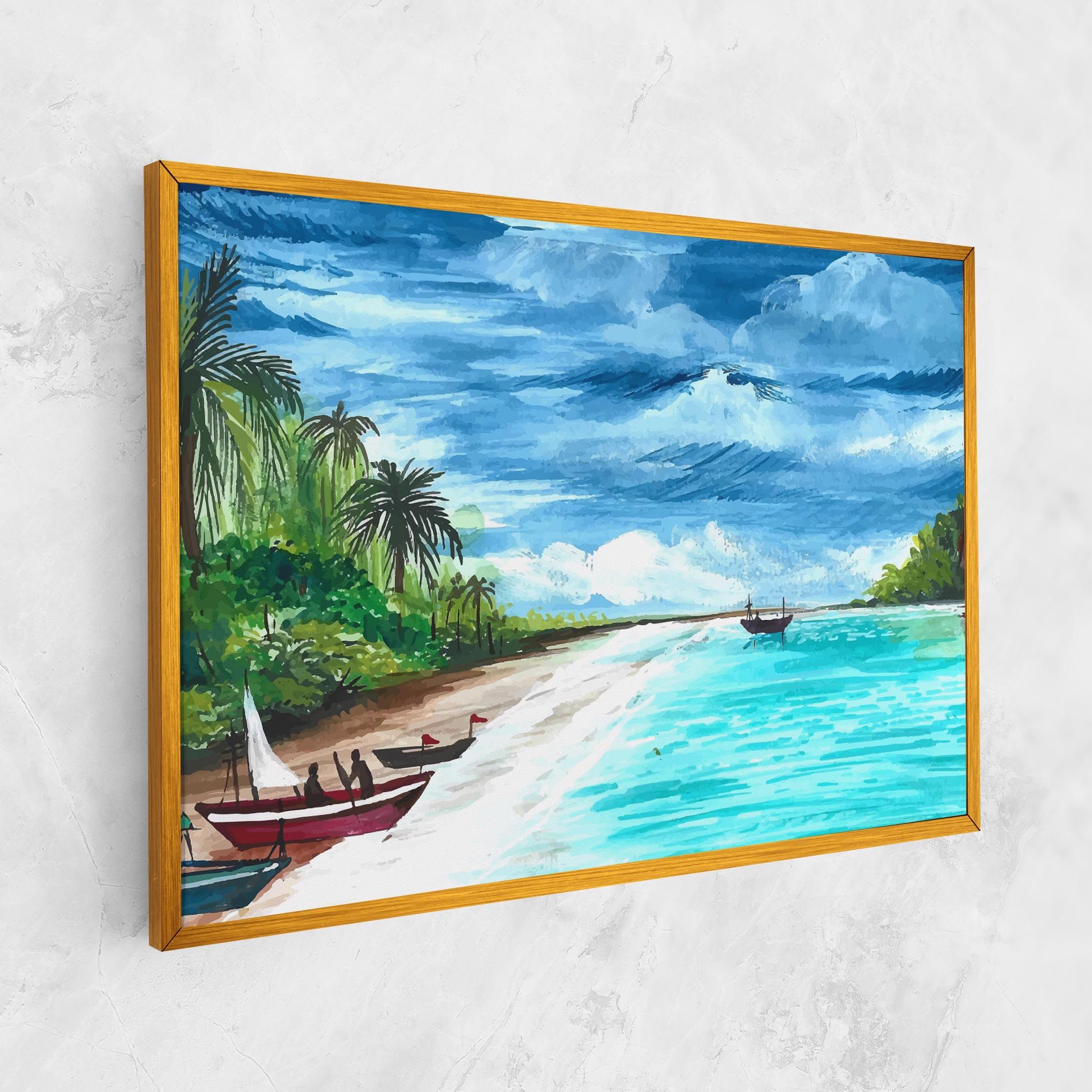 Beach Painting Art mockup 1
