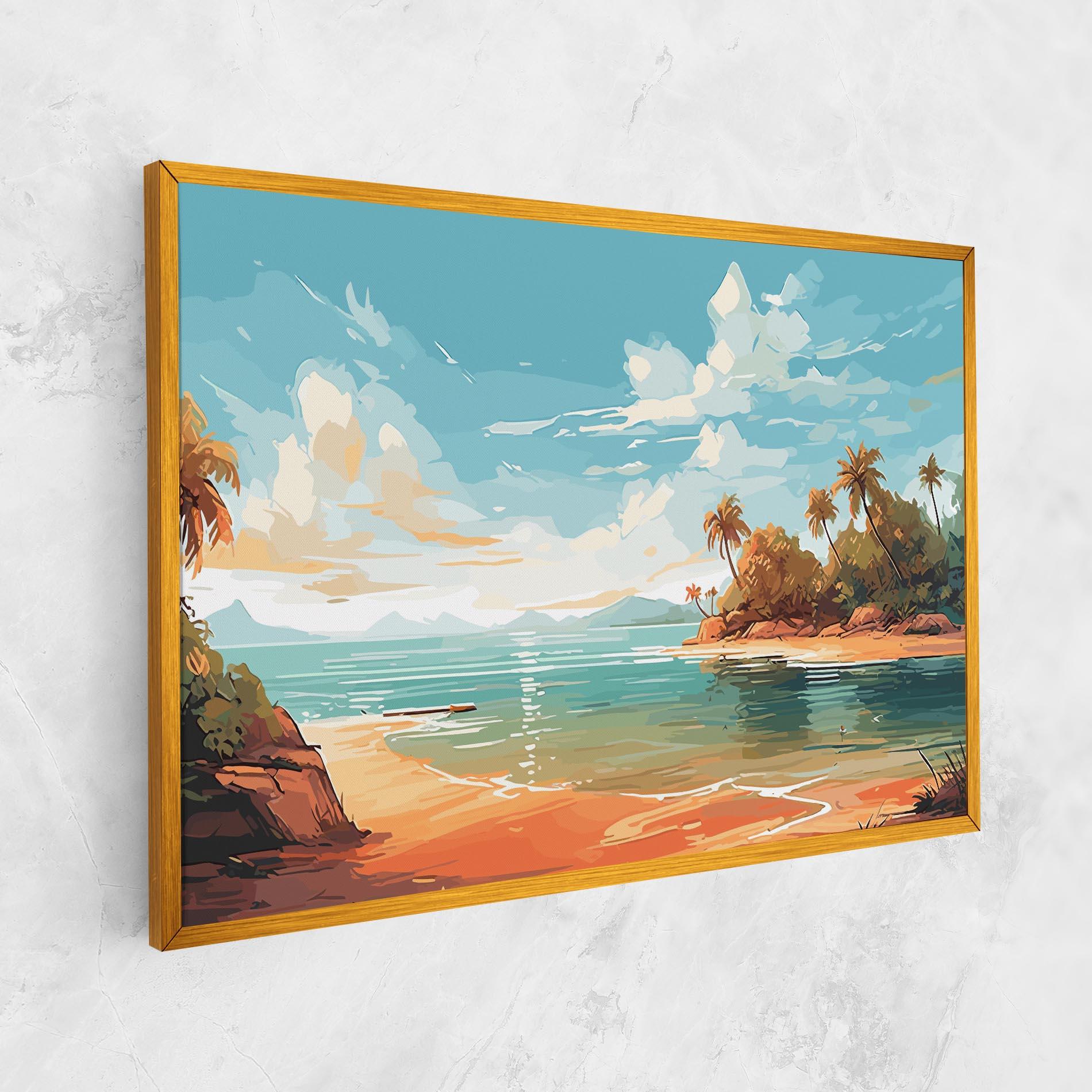 Vászonkép Blue Sky Beach mockup 1