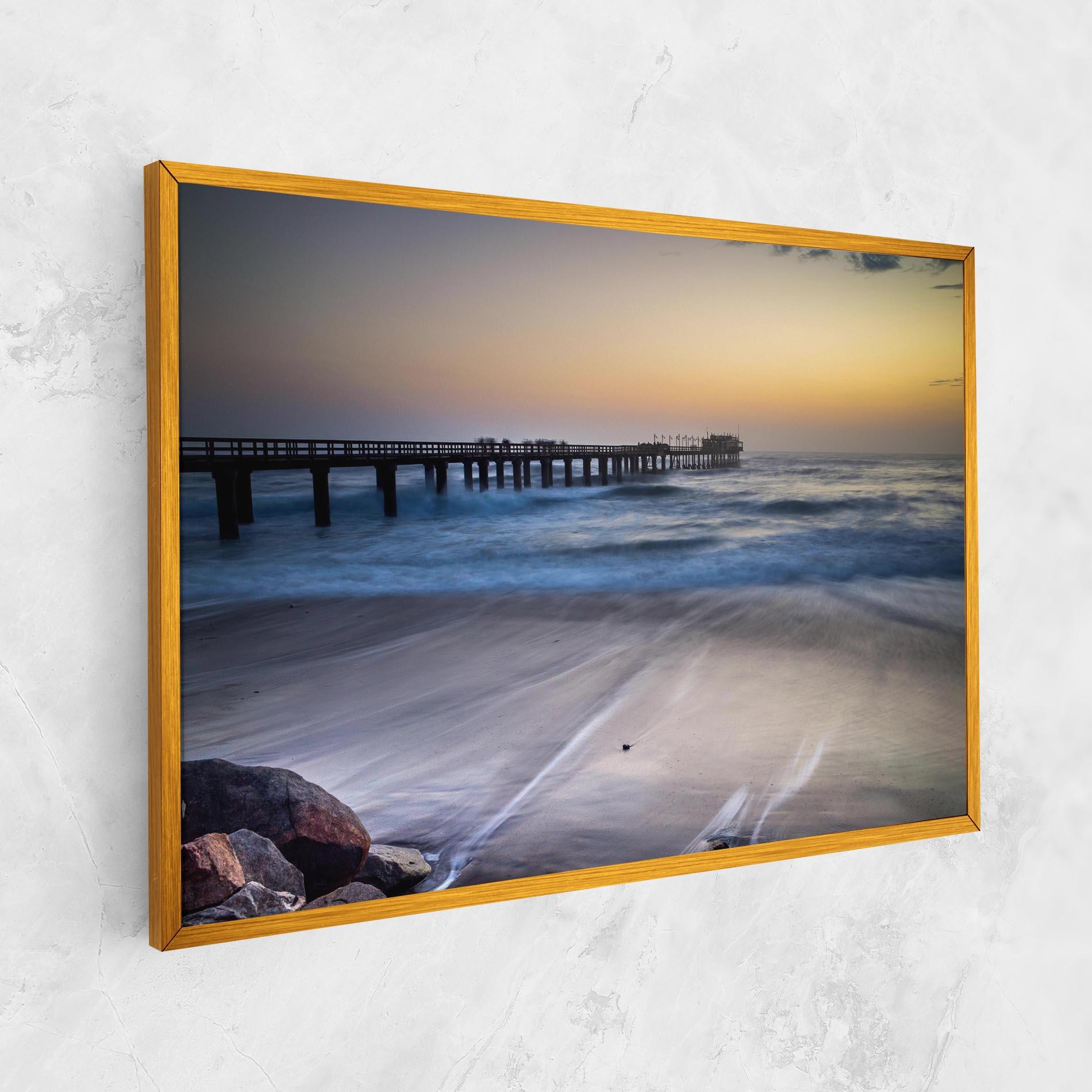 Vászonkép Empty Pretty Beach mockup 1