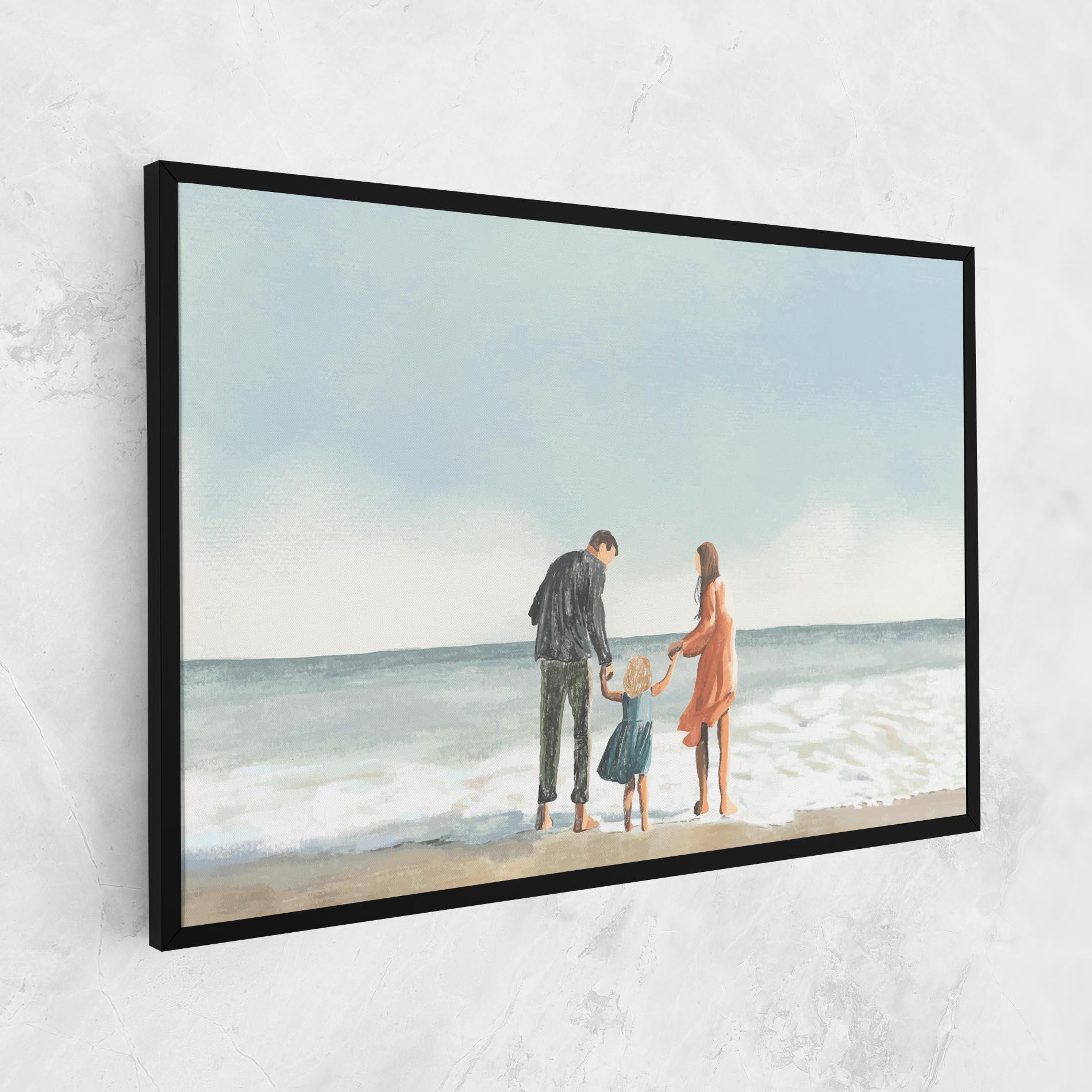 Vászonkép Beach Family mockup 1