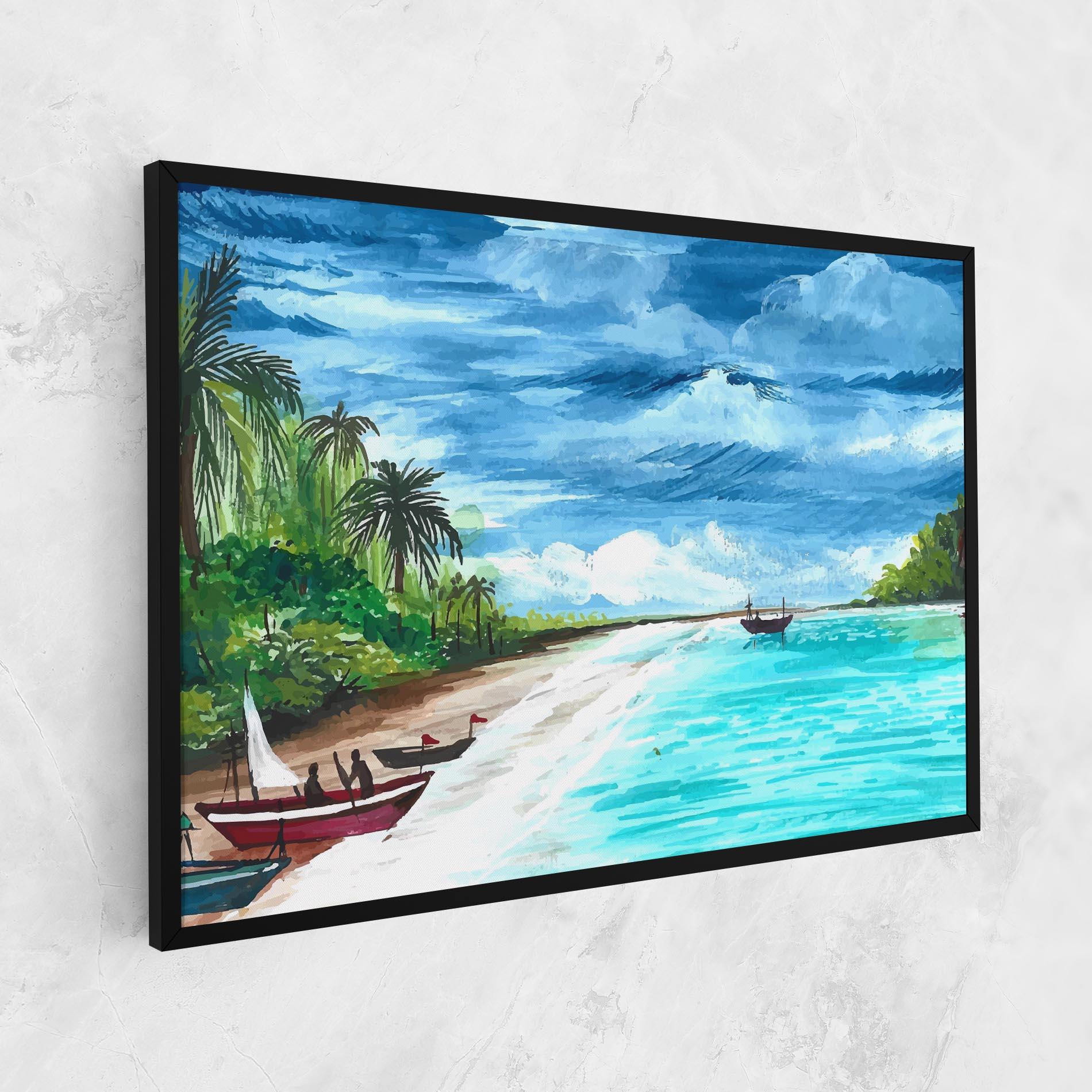 Vászonkép Beach Painting Art mockup 1