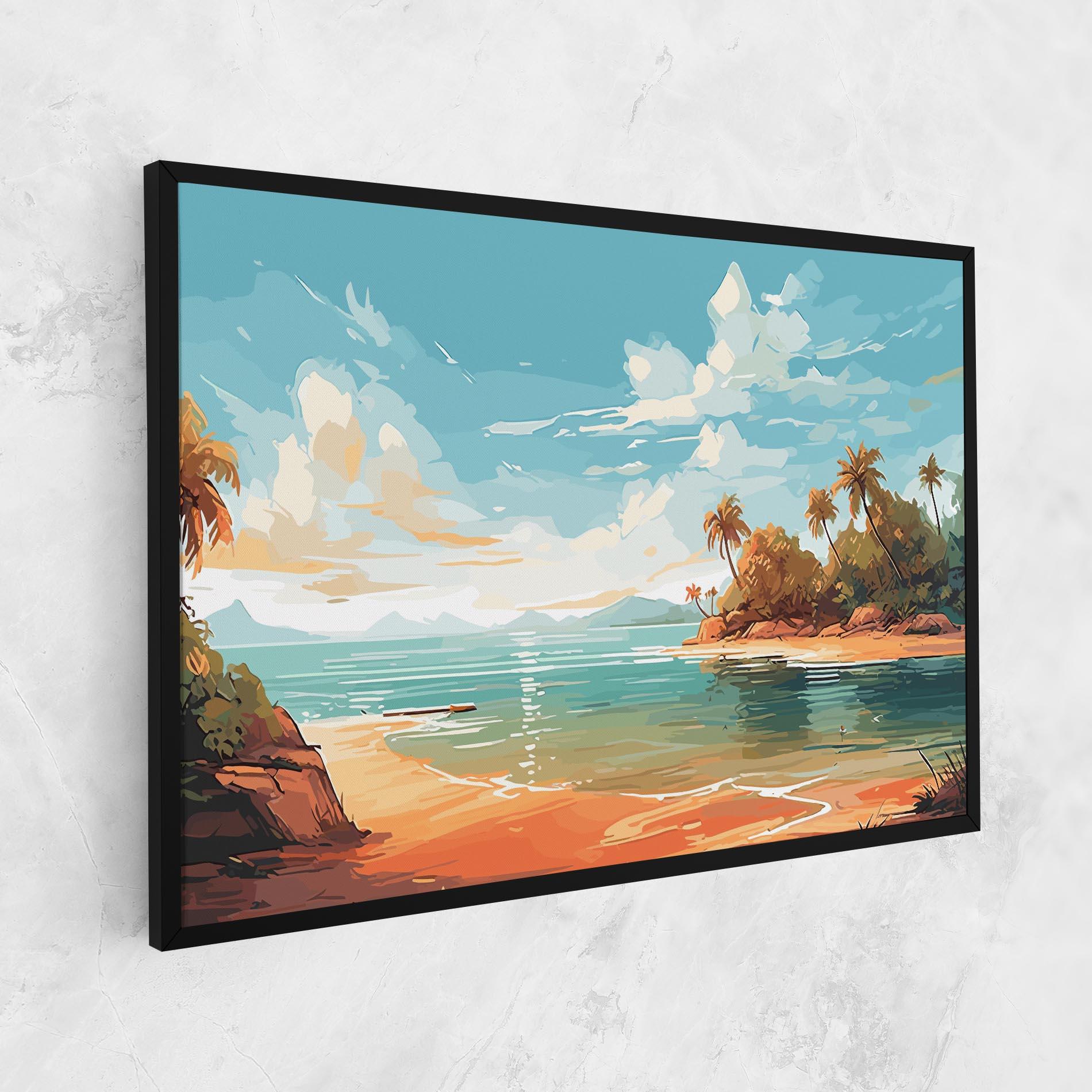 Vászonkép Blue Sky Beach mockup 1