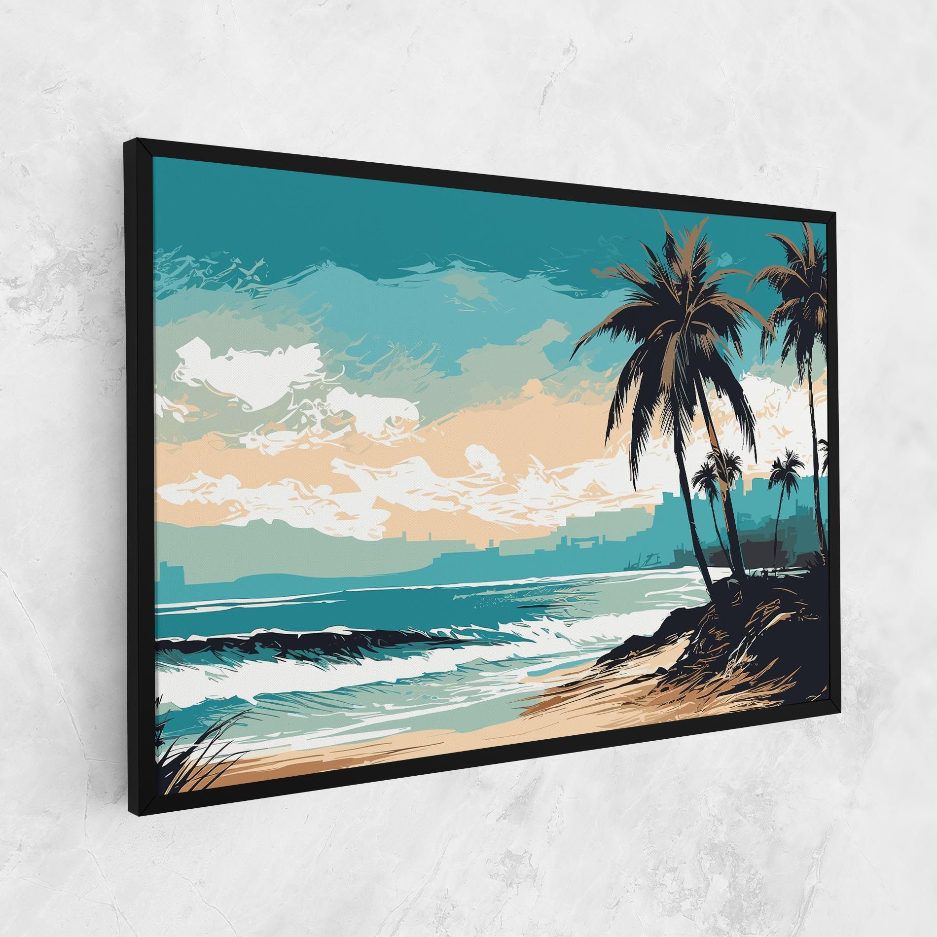 Cream Blue Beach mockup 1