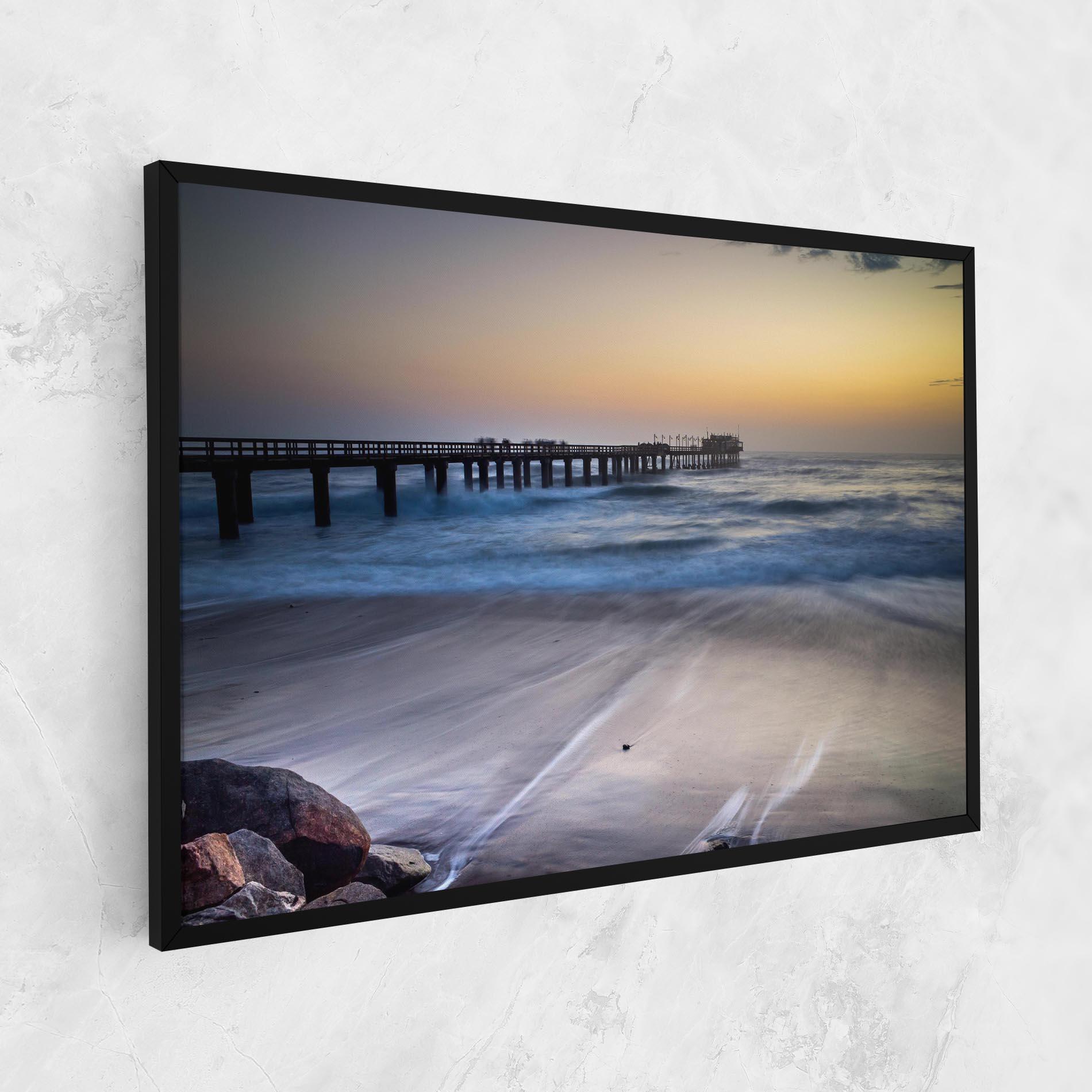 Vászonkép Empty Pretty Beach mockup 1