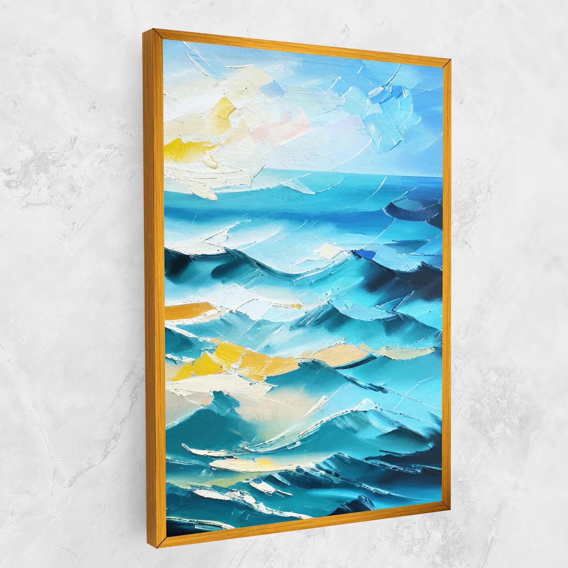 Vászonkép Blue Ocean Painting mockup 1