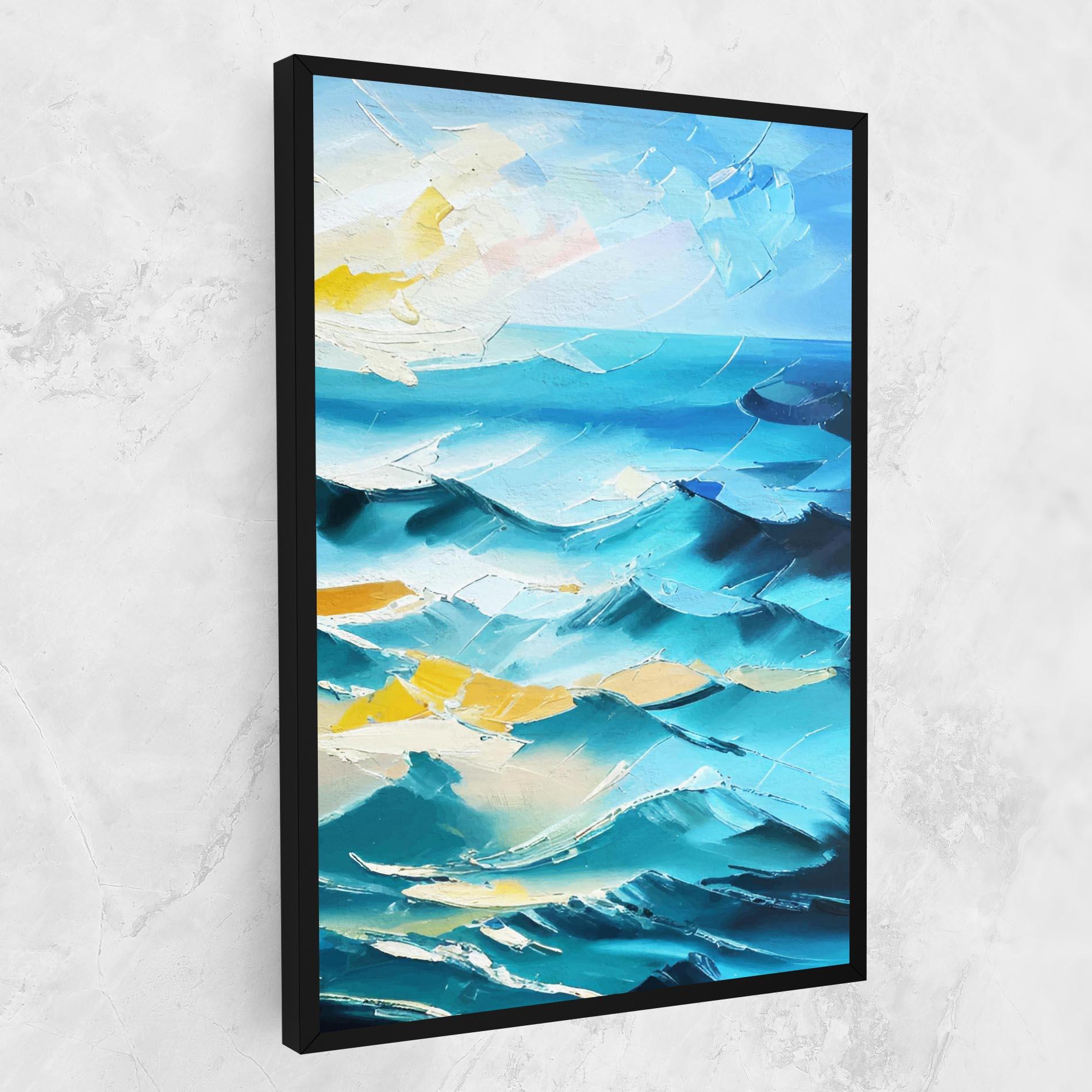 Vászonkép Blue Ocean Painting mockup 1