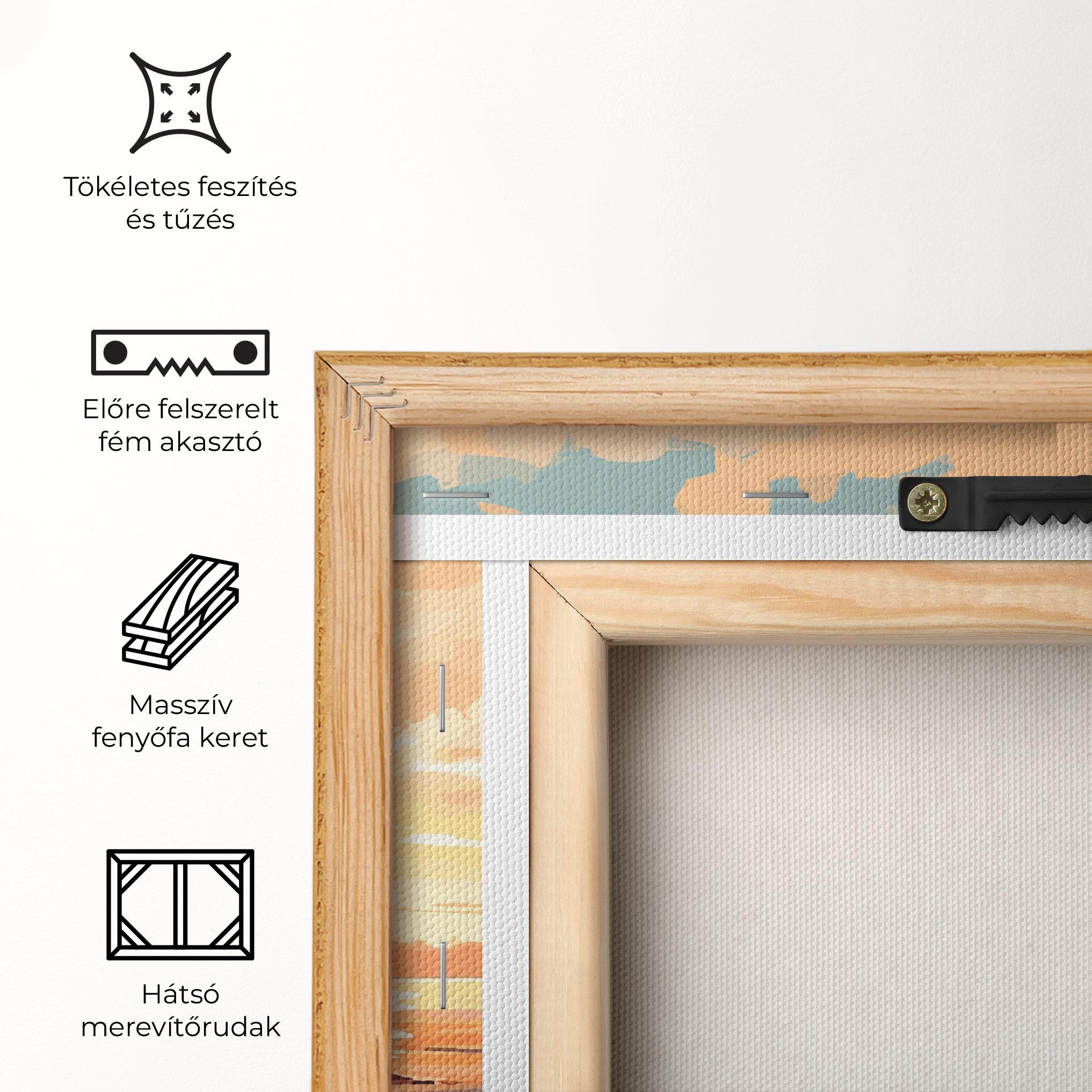 Vászonkép Blue Orange Beach mockup 5