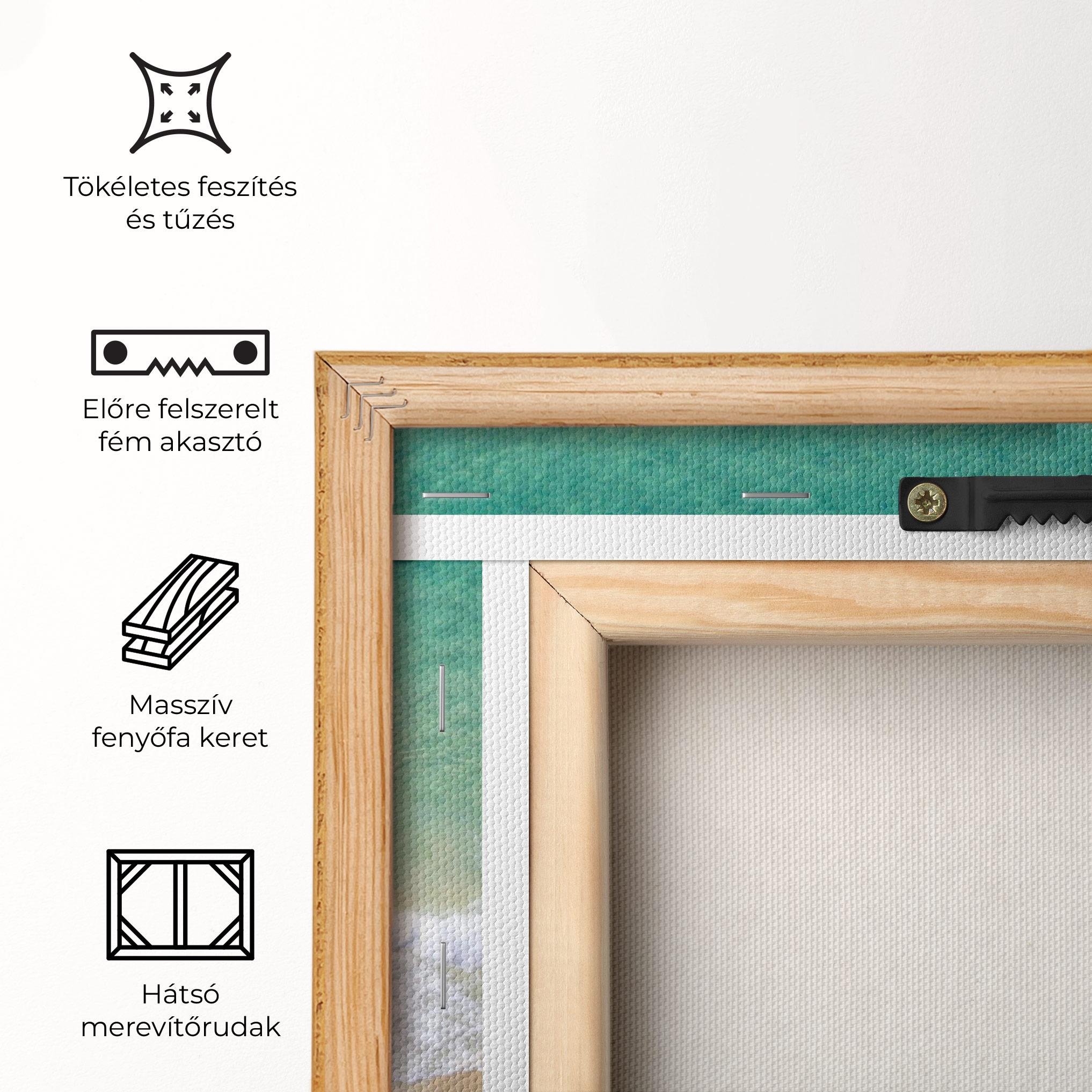 Vászonkép Blue Waves Beach mockup 5