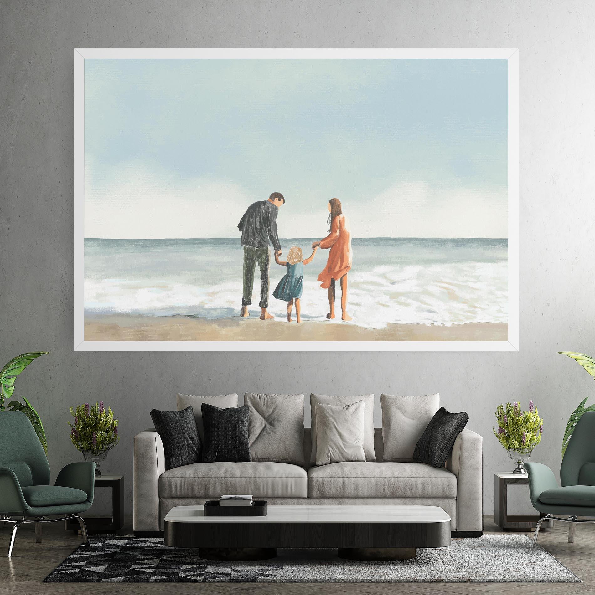 Vászonkép Beach Family mockup 7
