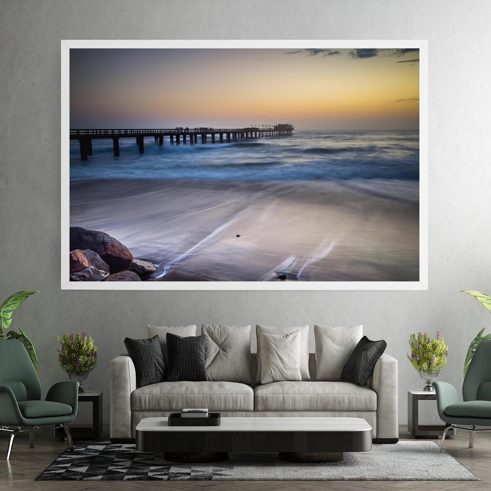 Vászonkép Empty Pretty Beach mockup 7