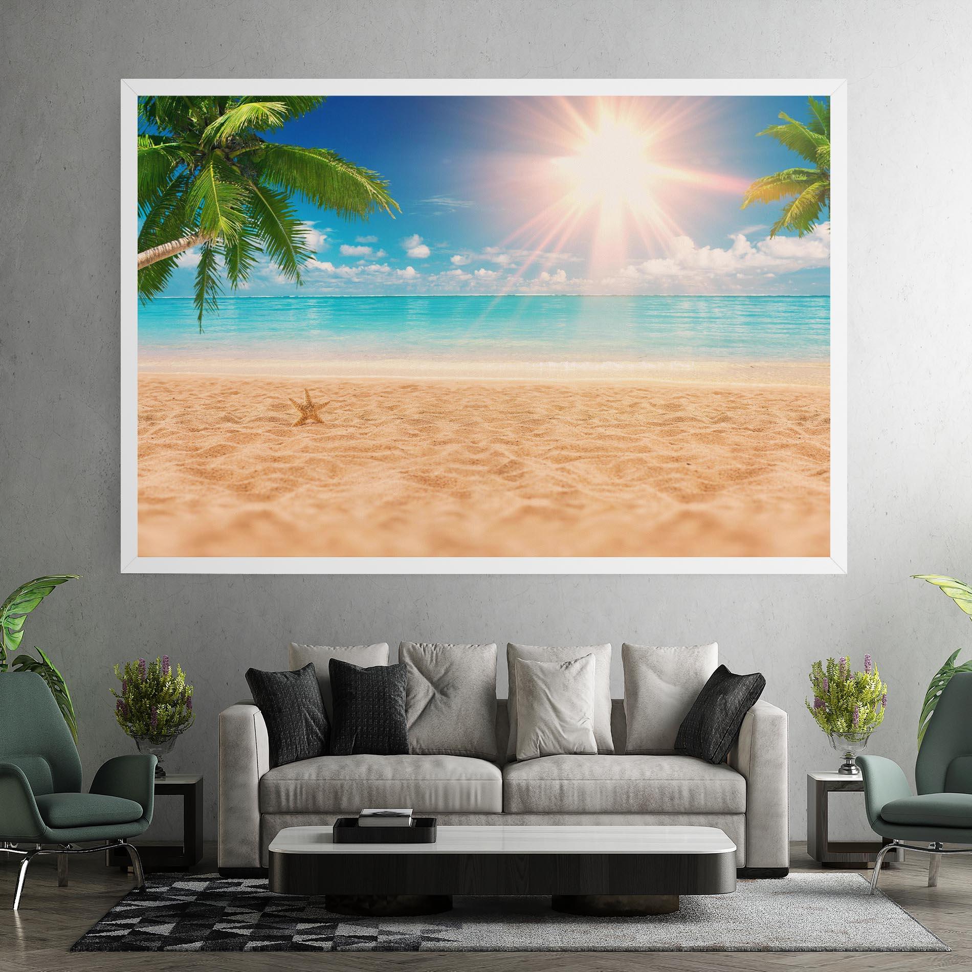 Vászonkép Exotic Beach Ocean mockup 7