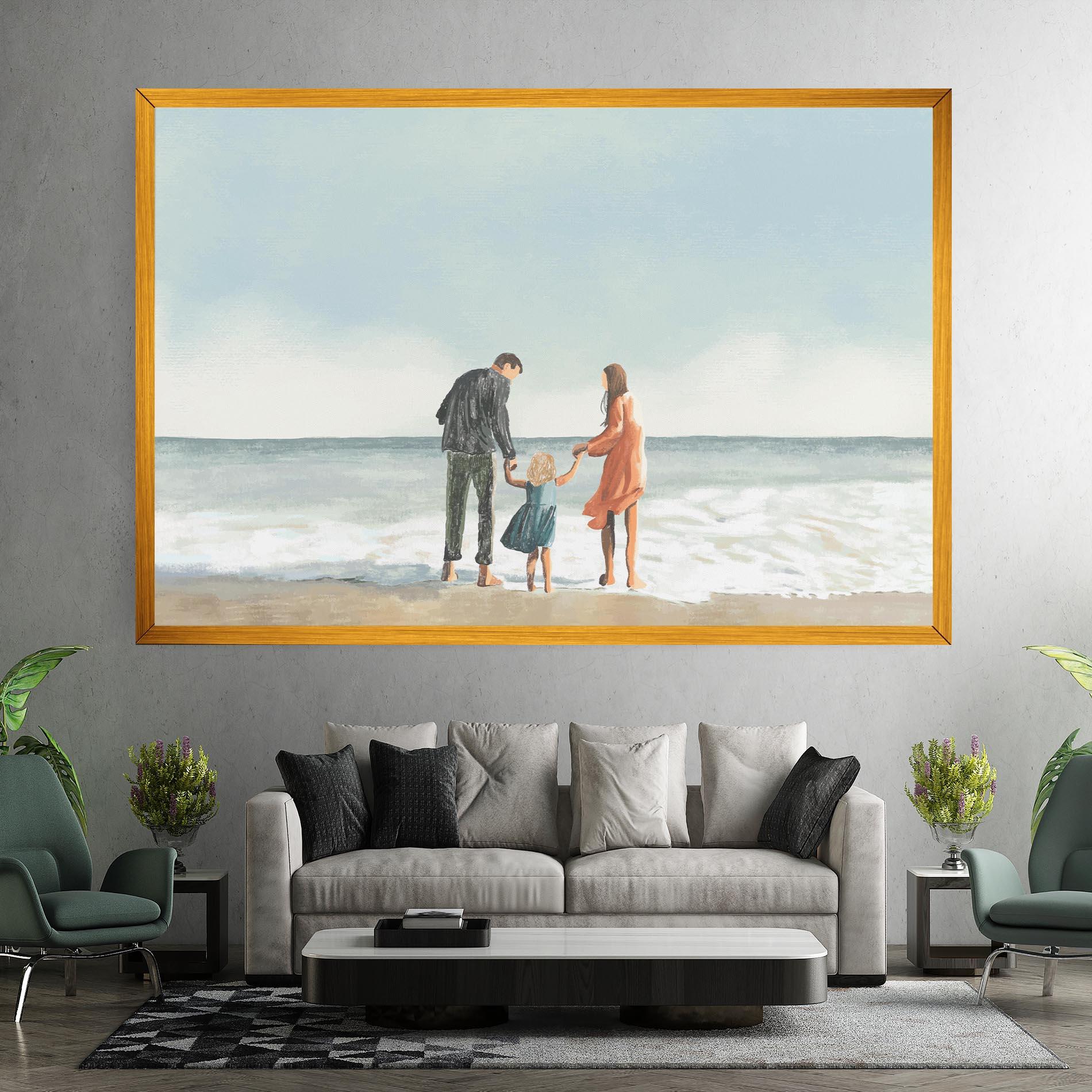 Vászonkép Beach Family mockup 7