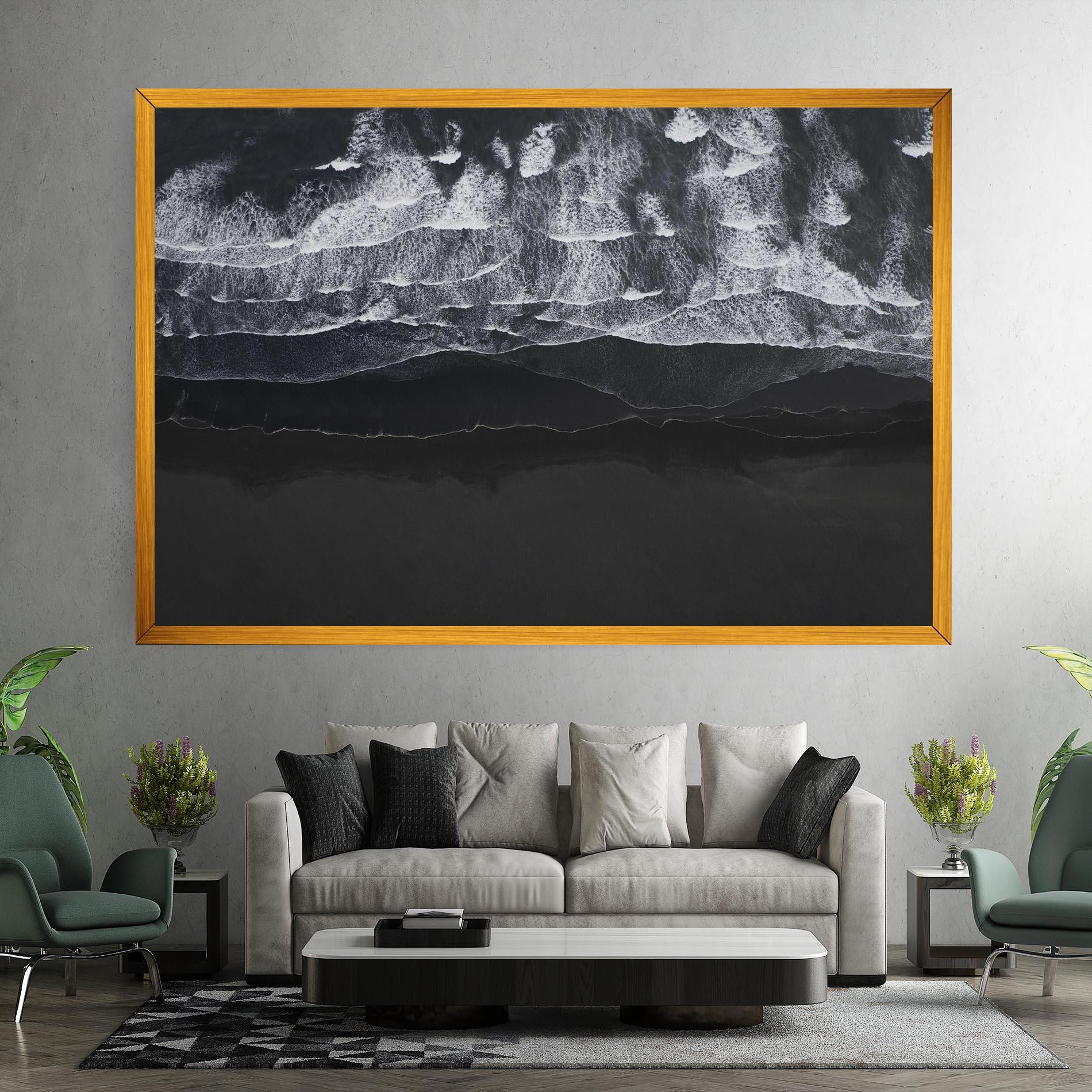 Vászonkép Grey Waves Beach mockup 7