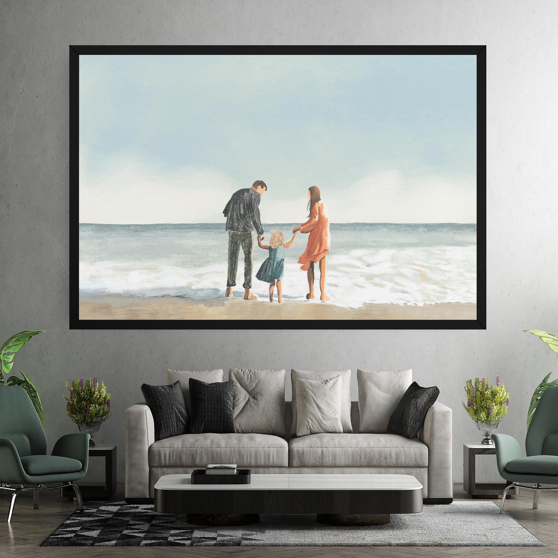 Vászonkép Beach Family mockup 7