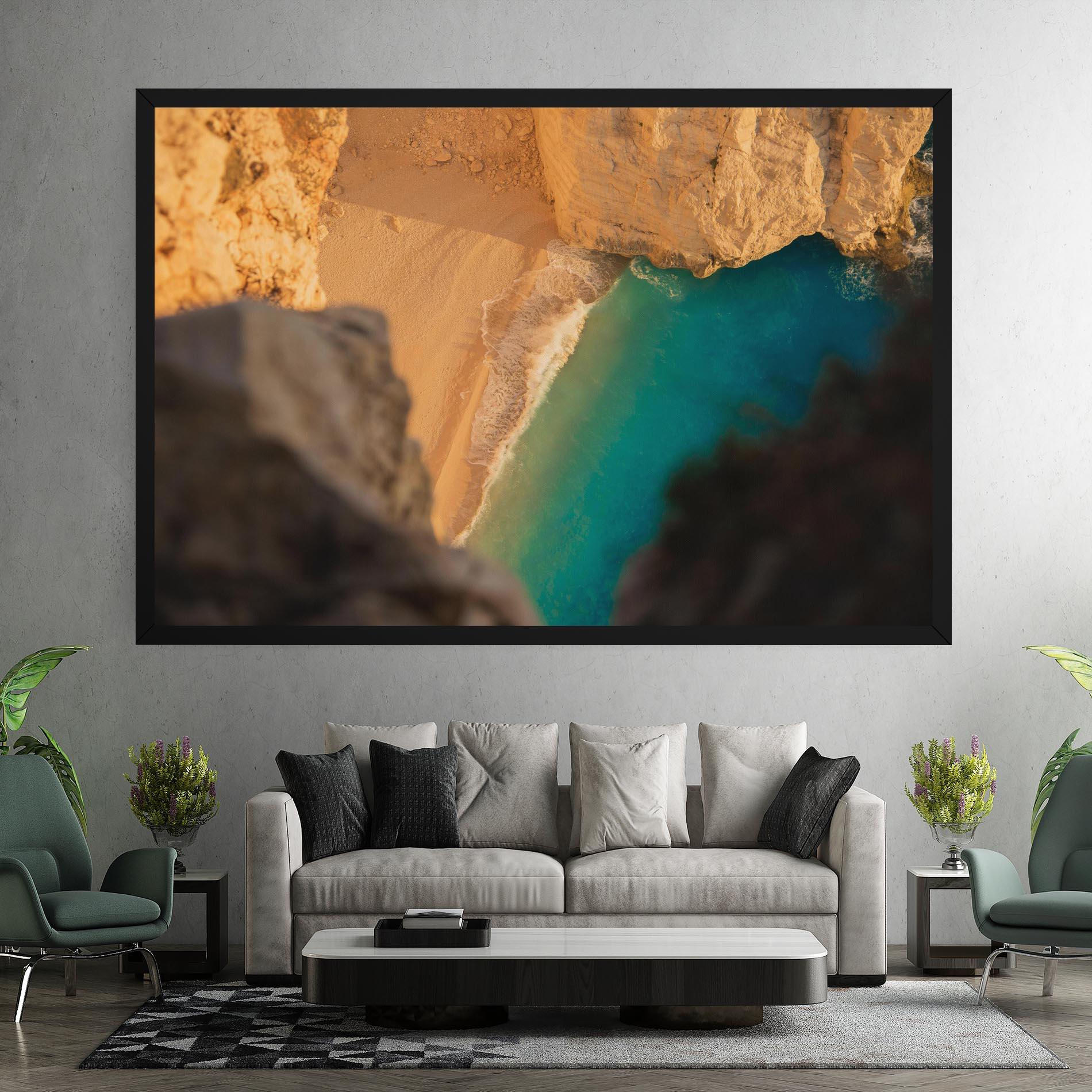 Vászonkép Blue Beach Water mockup 7