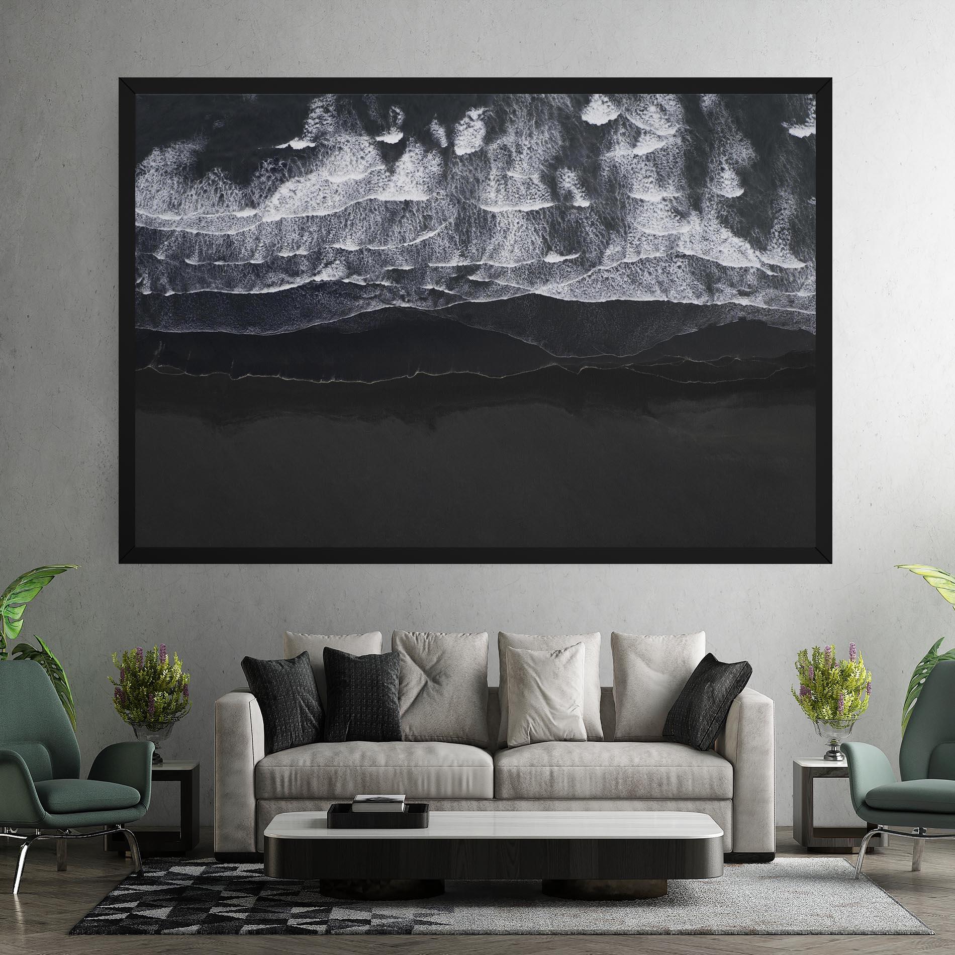 Vászonkép Grey Waves Beach mockup 7