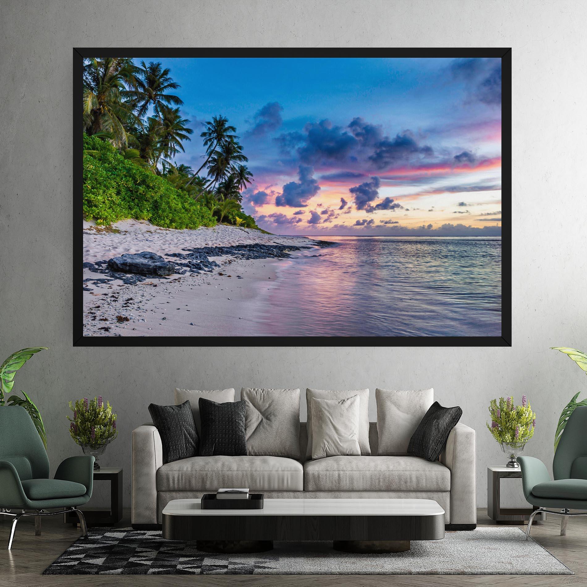 Vászonkép Purple Blue Beach mockup 7