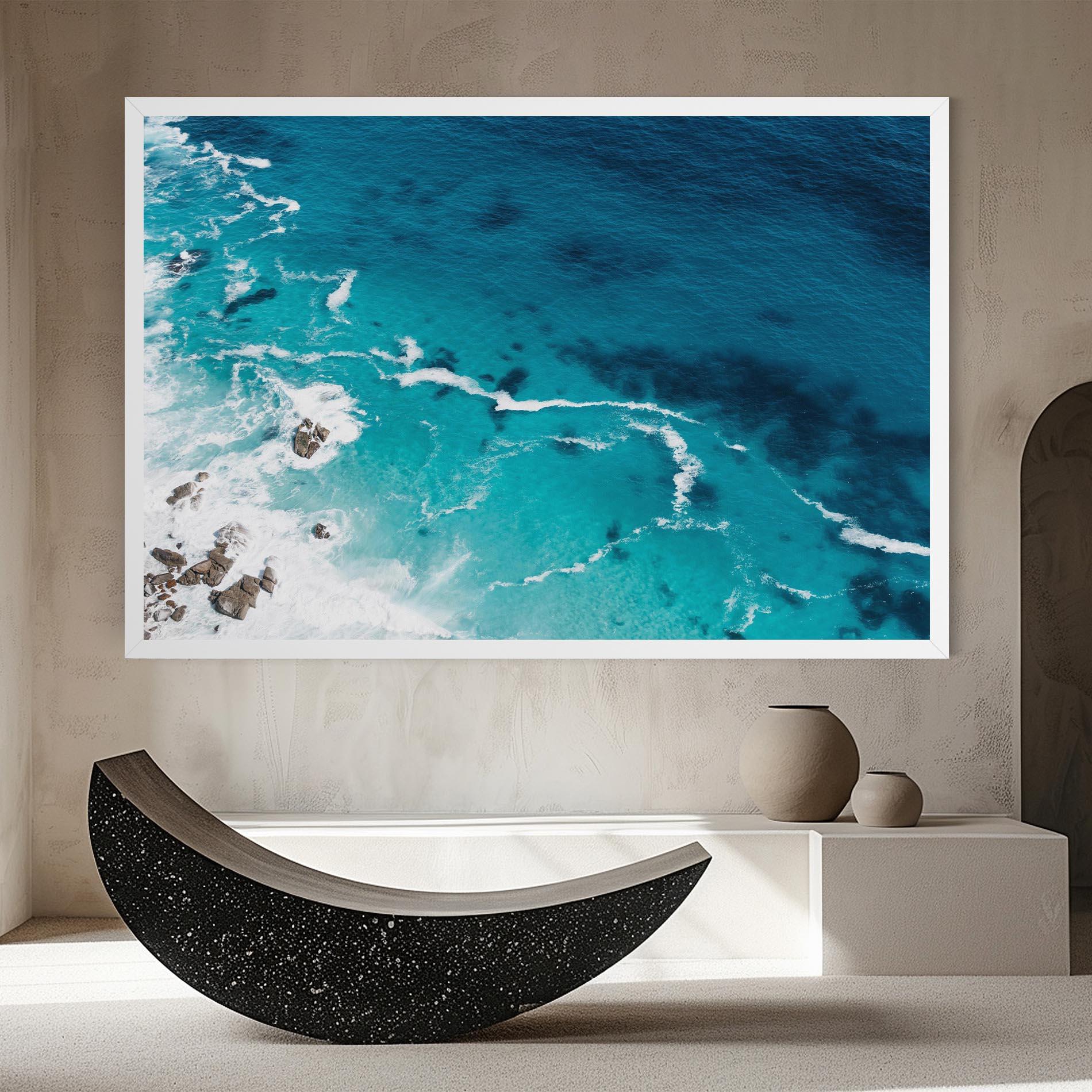 Vászonkép Blue Water Beach mockup 8