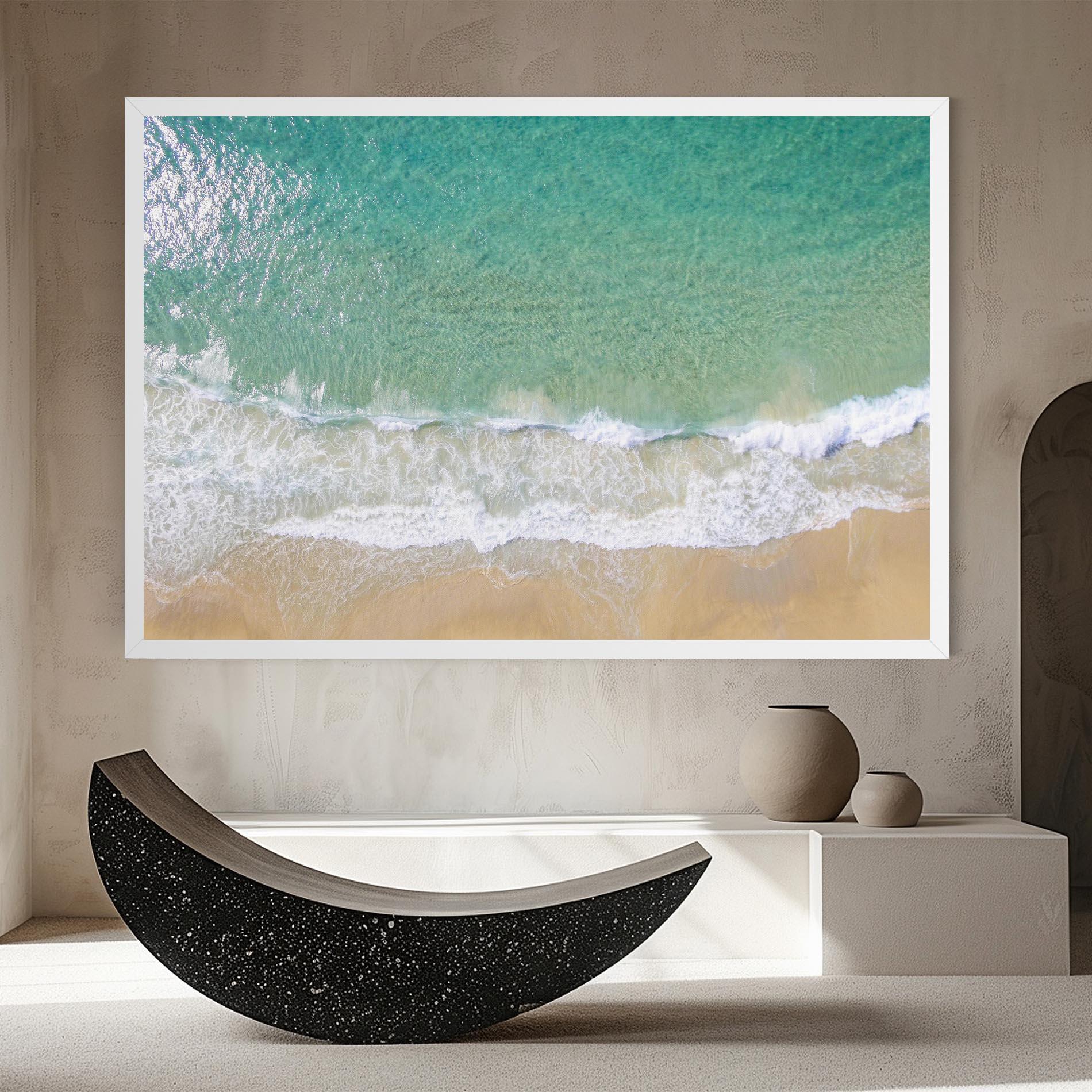 Vászonkép Blue Waves Beach mockup 8