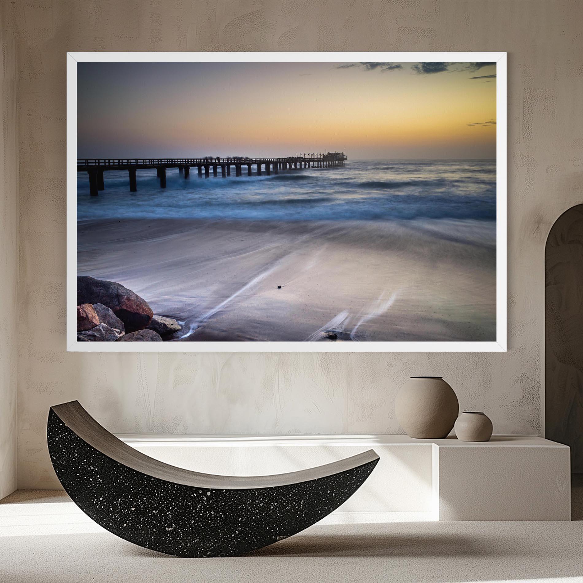 Vászonkép Empty Pretty Beach mockup 8